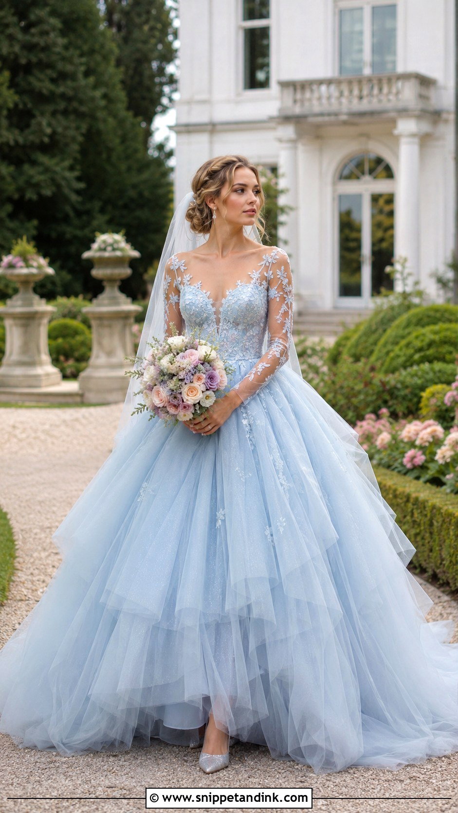 Colored Fairytale Wedding Dress With Sleeves - Snippet and Ink - 20 Fairytale Wedding Dress with Sleeves