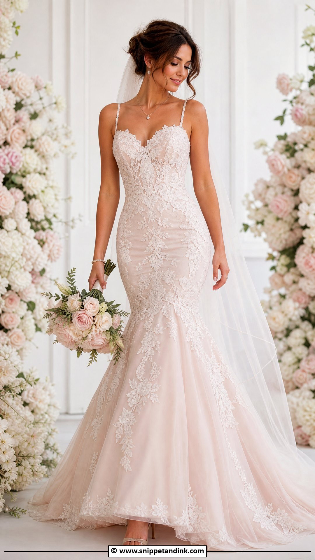 Colored Fit And Flare Wedding Dress - Snippet and Ink - 35 Fit and Flare Wedding Dress Ideas