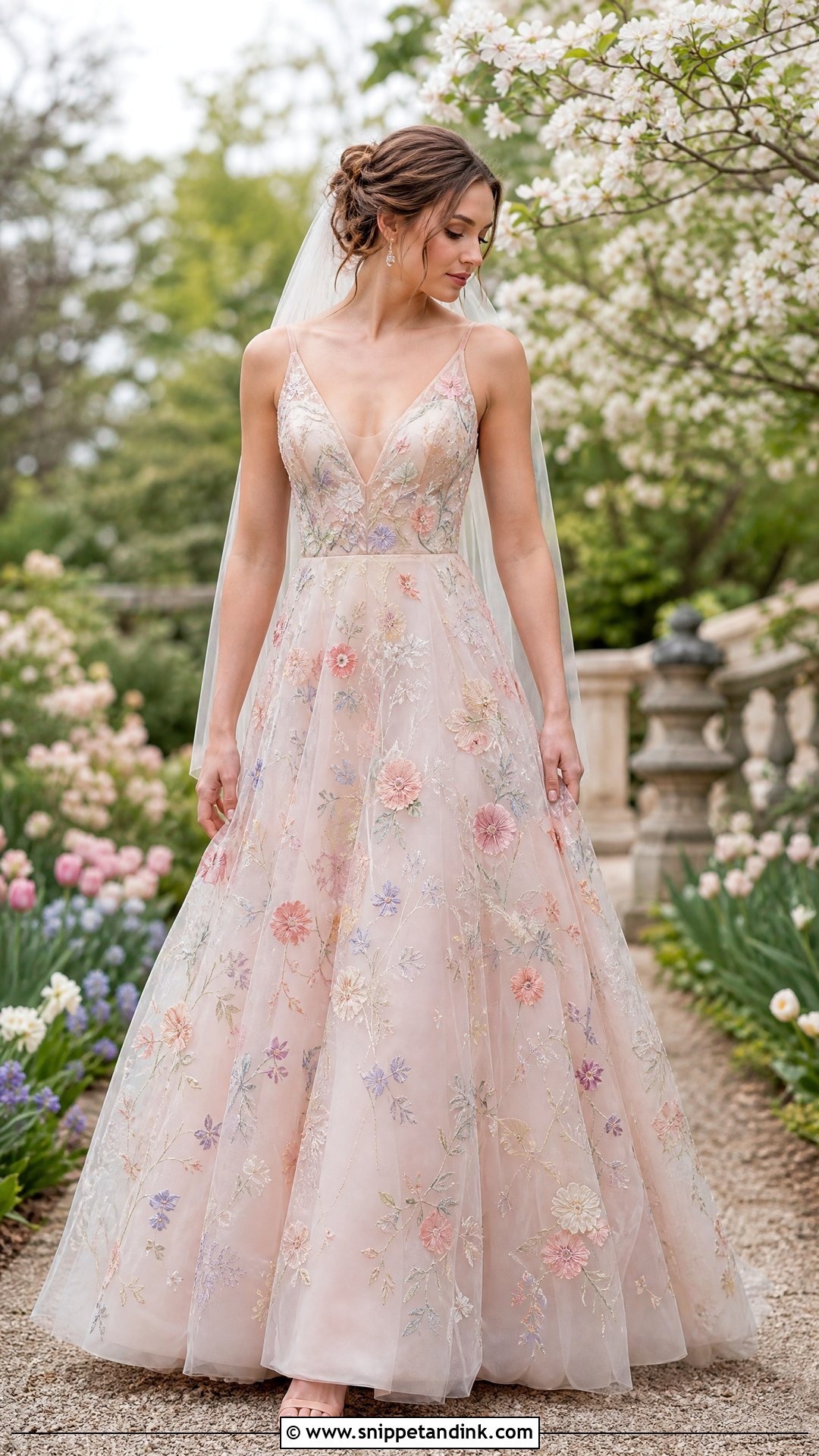 Colored Floral Wedding Dress - Snippet and Ink - 20 Wedding Dresses Women