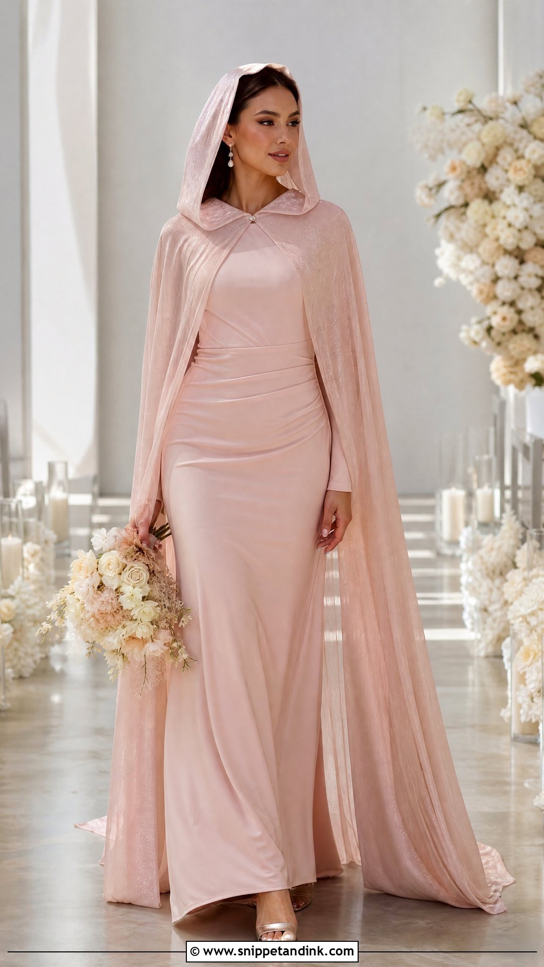 Colored Hooded Wedding Dress - Snippet and Ink - 20 Wedding Dress with Hood Ideas