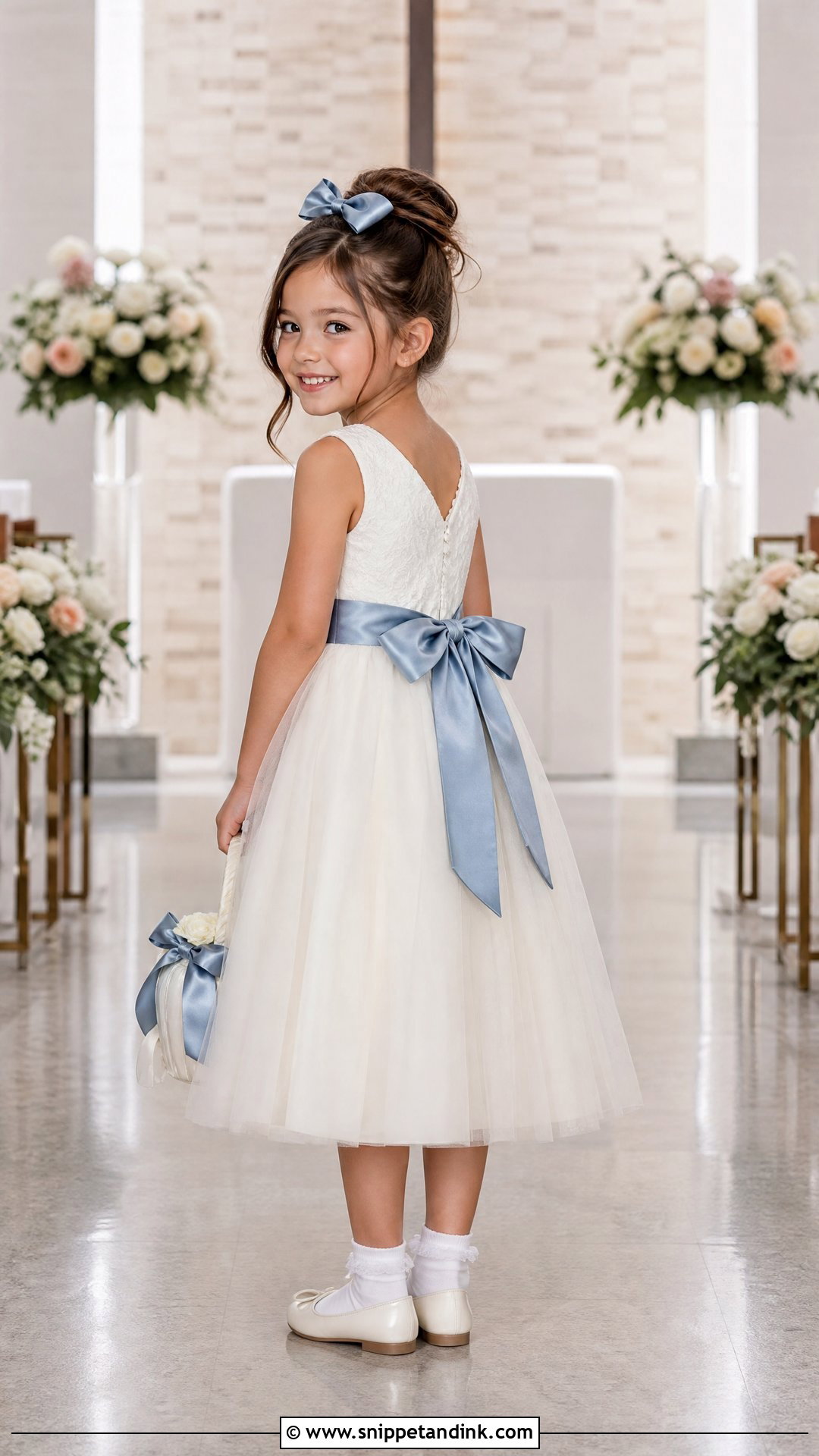 Colored Sash Flower Girl Wedding Dress - Snippet and Ink - 20 Wedding Dress for Kids Girl Ideas