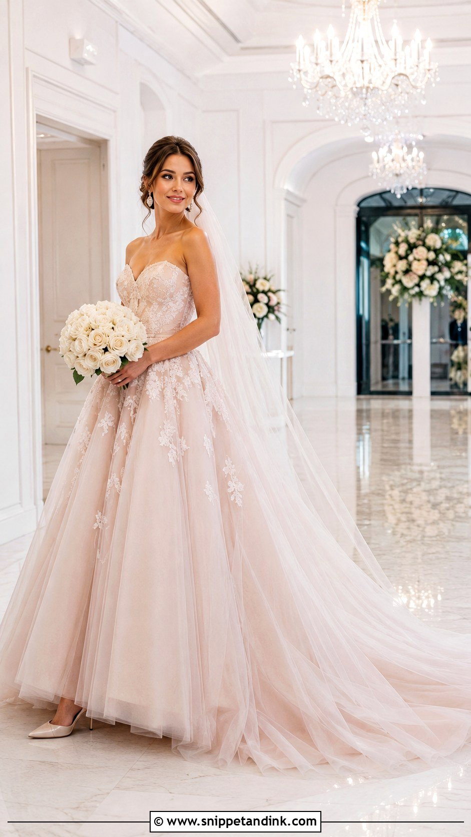 Colored Wedding Dress With Long Train - Snippet and Ink - 20 Long Tail Wedding Dress Ideas