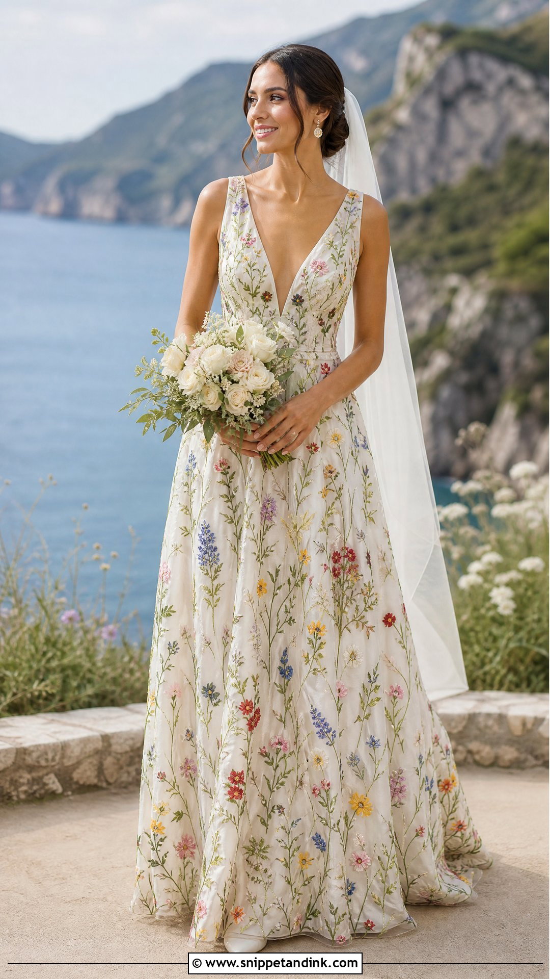 Colorful Embroidered Wedding Dress - Snippet and Ink - 20 Unique Wedding Dress Inspiration Ideas