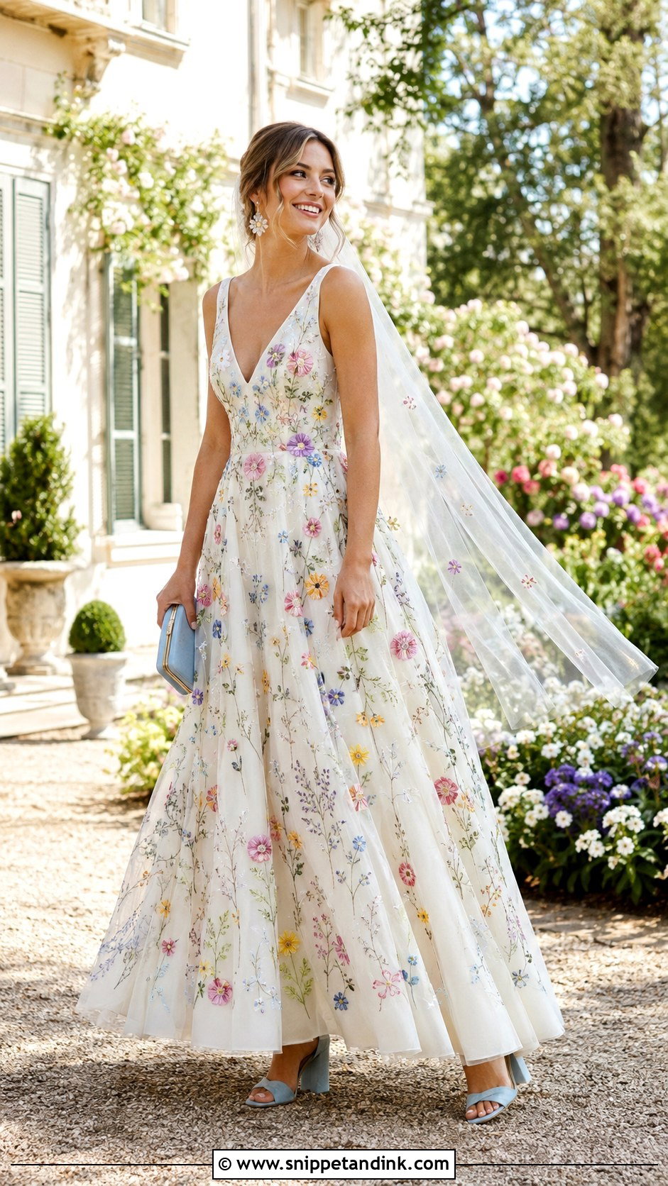 Colorful Floral Wedding Dress - Snippet and Ink - 20 Crazy Wedding Dresses