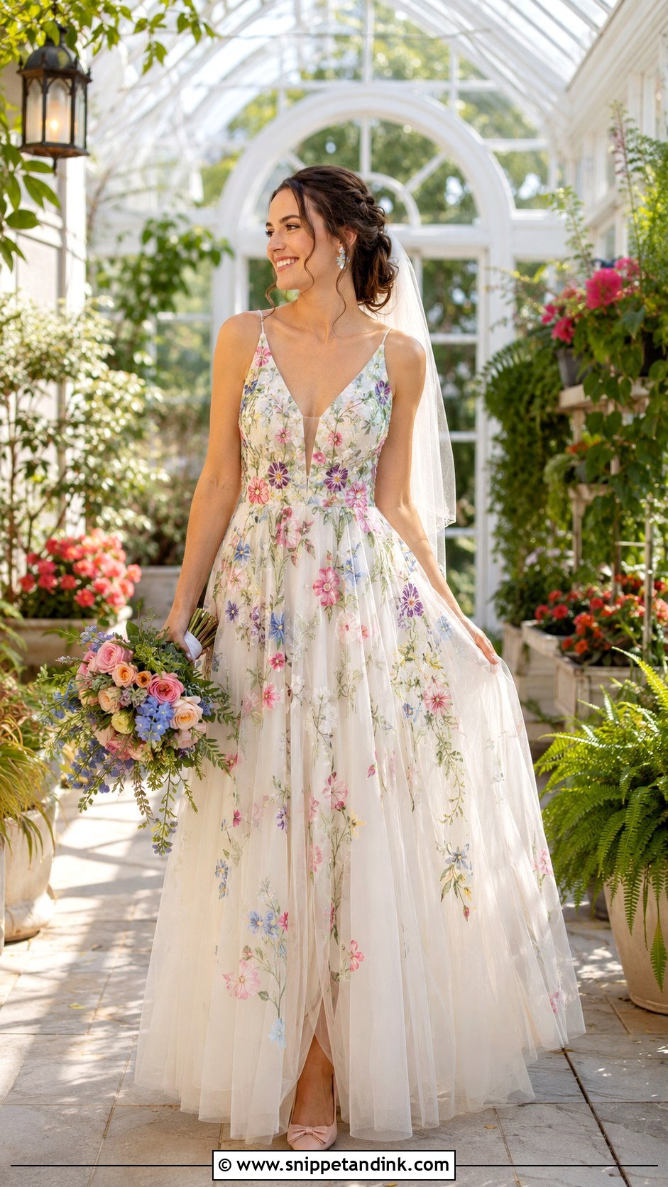 Colorful Floral Wedding Dress - Snippet and Ink - 20 Extravagant Wedding Dress Ideas