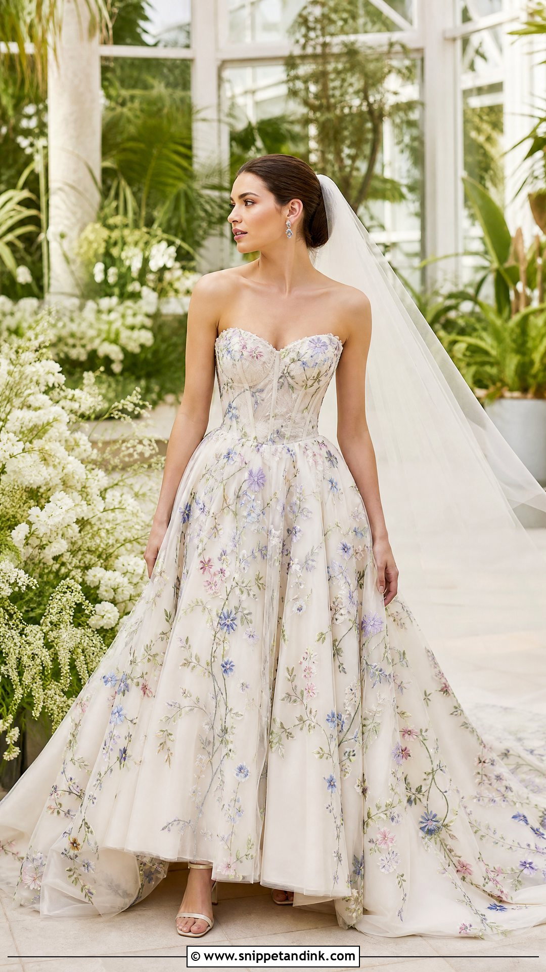 Colorful Floral Wedding Dress - Snippet and Ink - 20 Over the Top Wedding Dress Ideas