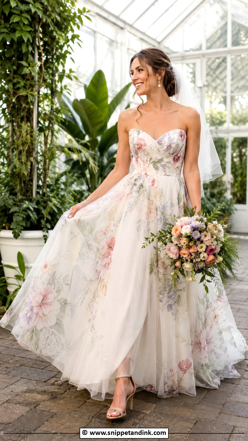 Colorful Floral Wedding Dress - Snippet and Ink - 35 Whimsical Wedding Dress Ideas