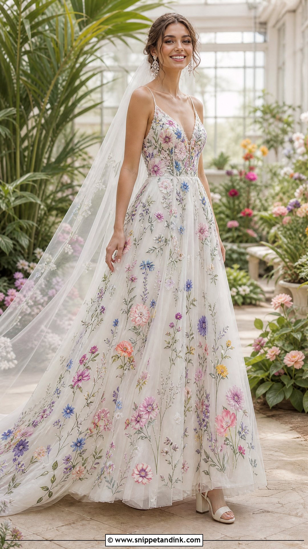 Colorful Floral Wedding Dress - Snippet and Ink - 25 Flowers Wedding Dresses