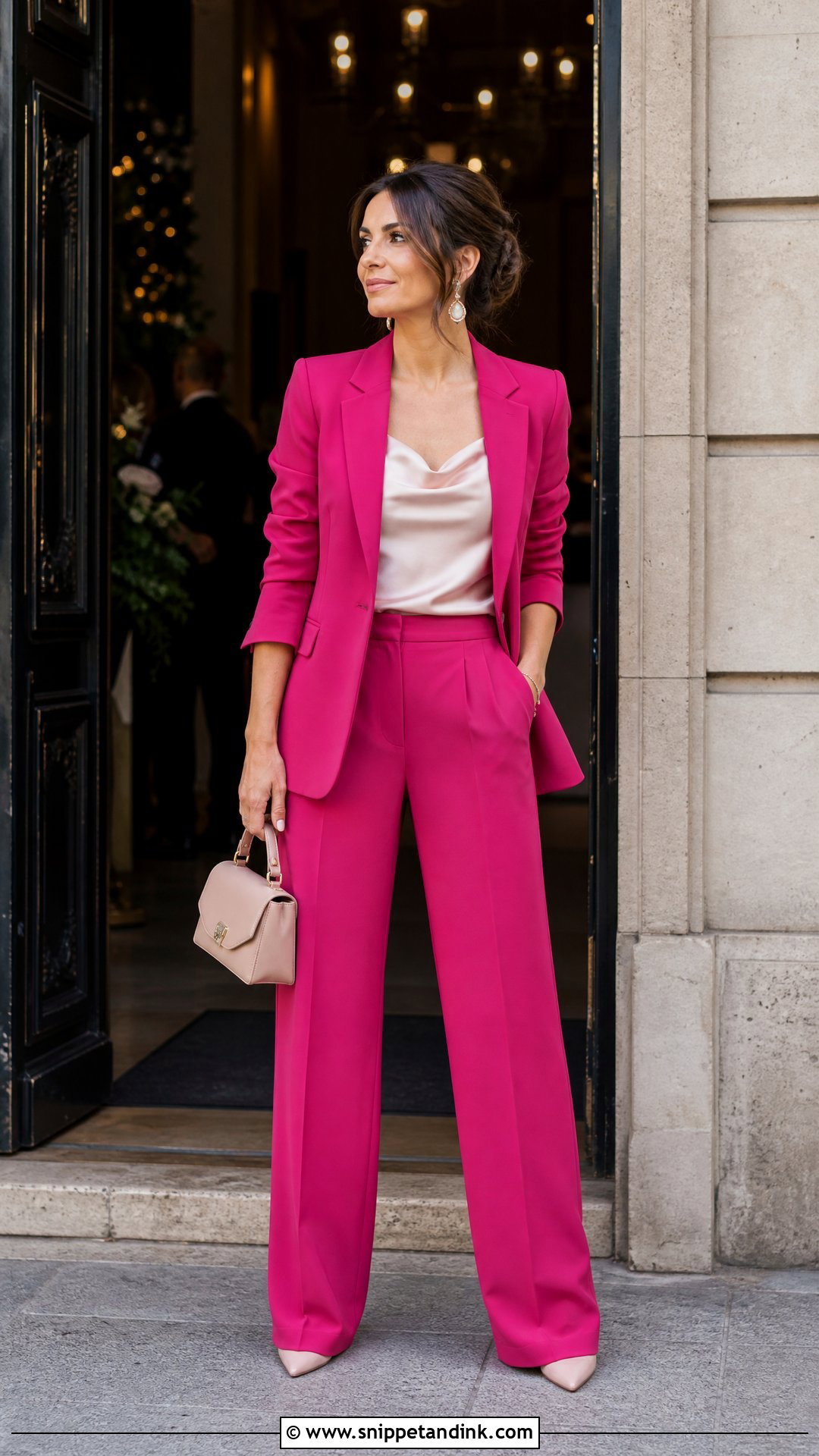Colorful Pantsuit Wedding Guest Outfit - Snippet and Ink - 20 Outfits for a Wedding