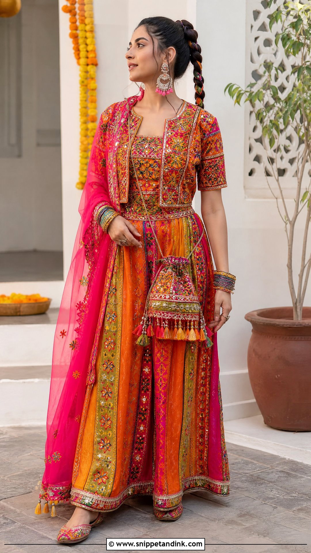 Colorful Punjabi Jaago Co Ord Set - Snippet and Ink - 25 Jaago Outfit Ideas