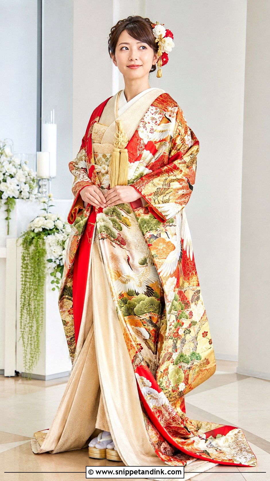 Colorful Uchikake Wedding Kimono - Snippet and Ink - 20 Asian Wedding Dresses