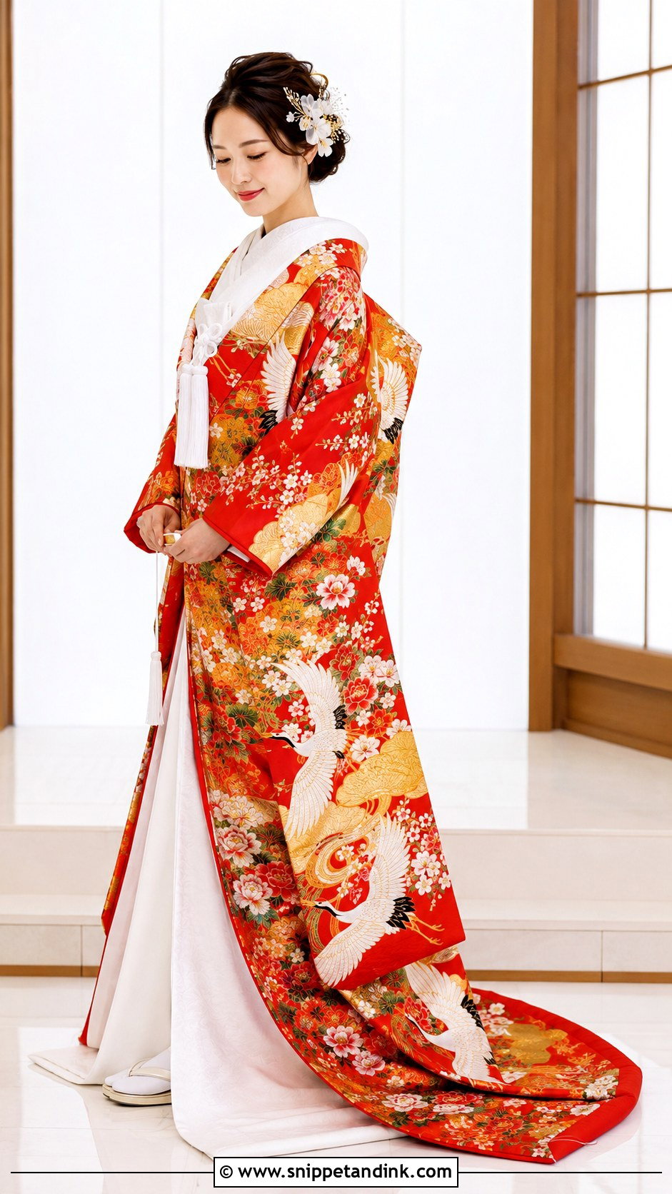 Colorful Uchikake Wedding Kimono - Snippet and Ink - 30 Asian Wedding Dress Ideas
