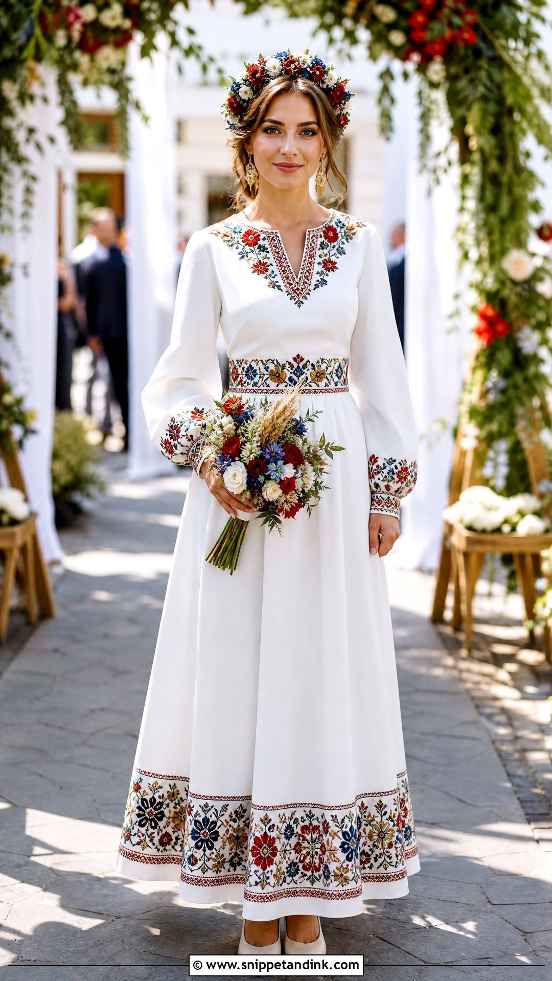 Colorful Ukrainian Wedding Dress - Snippet and Ink - 20 Ukrainian Wedding Dress Ideas