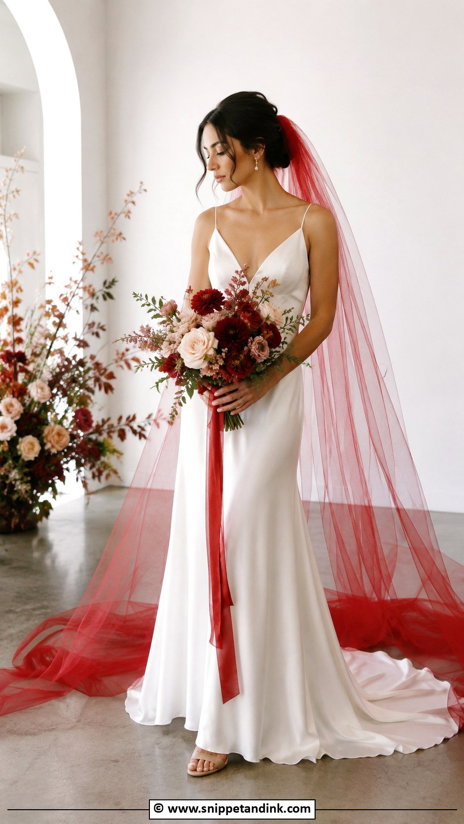 Colorful Veil Wedding Dress - Snippet and Ink - 25 Eclectic Wedding Dress Ideas