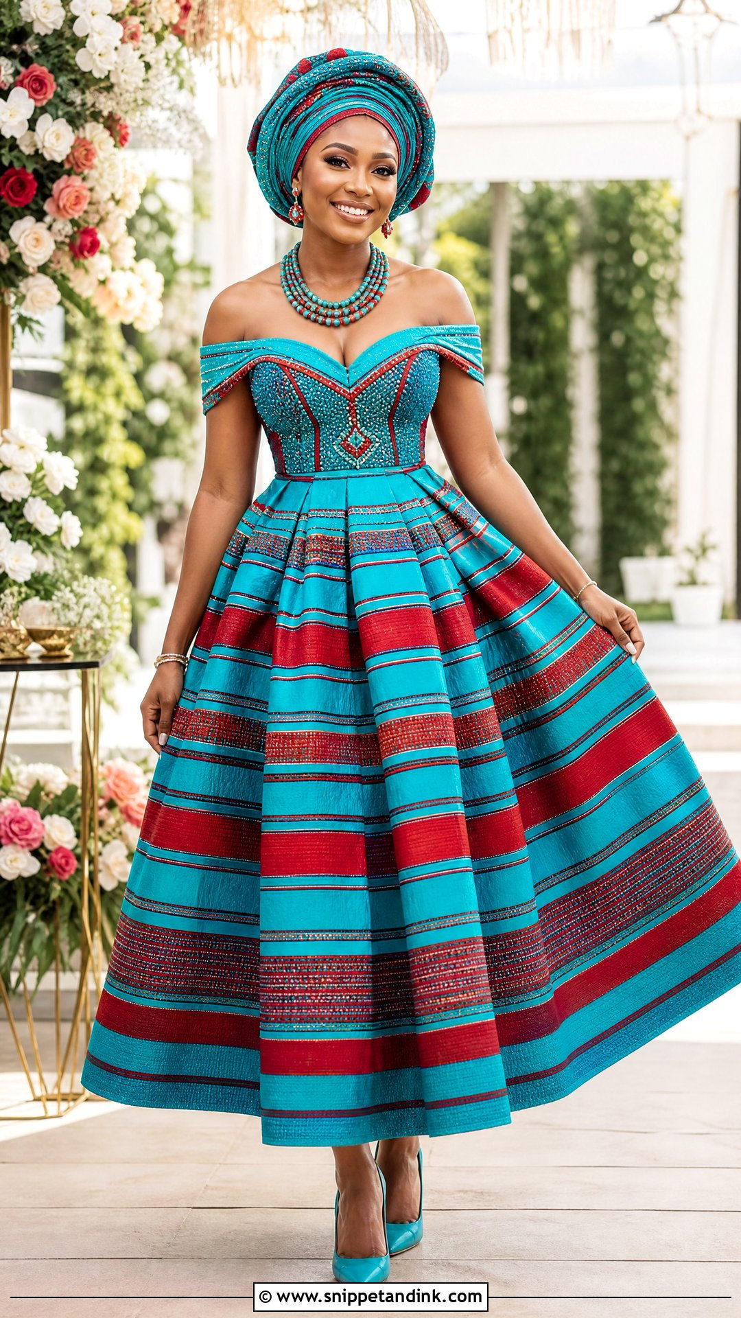 Colorful Venda Wedding Dress - Snippet and Ink - 20 South African Wedding Dress Ideas