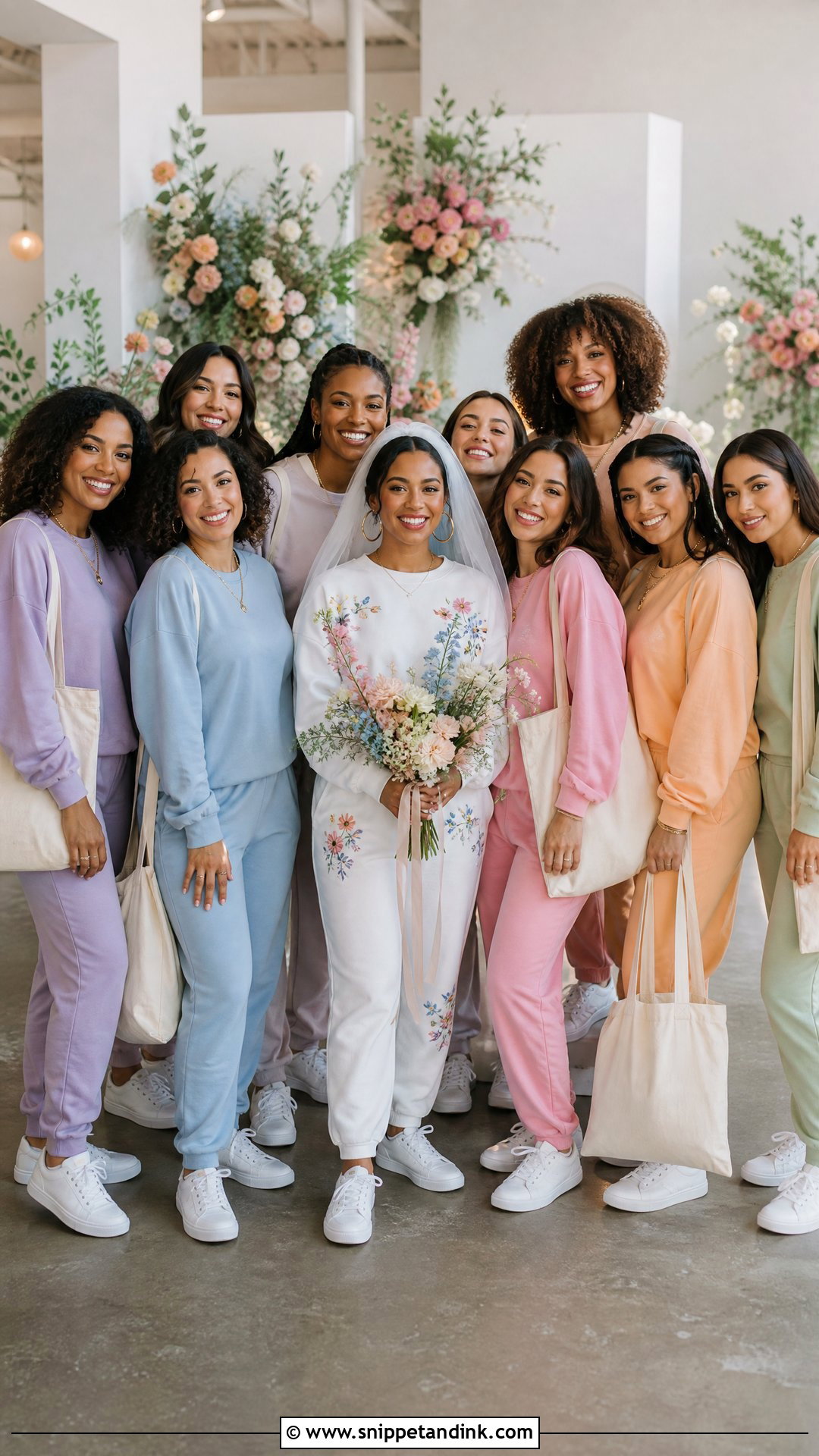 Colorful Wedding Party Sweatsuit - Snippet and Ink - 20 Wedding Sweatsuit Ideas