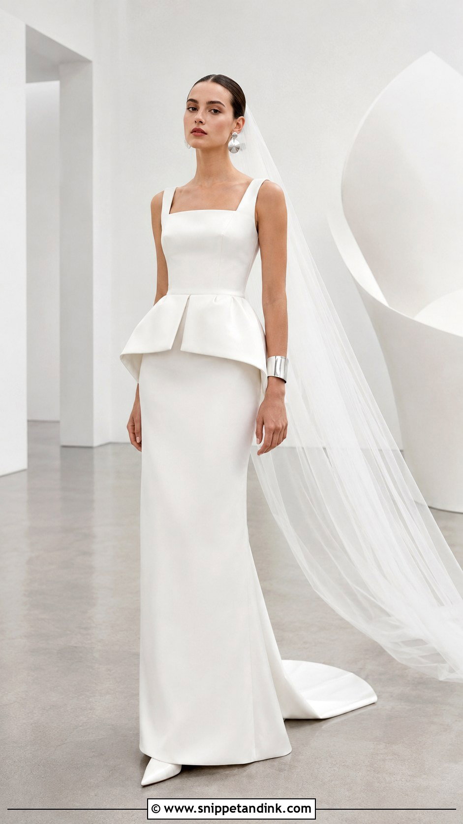 Column 2in1 Wedding Dress With Detachable Peplum - Snippet and Ink - 20 2in1 Wedding Dress Ideas