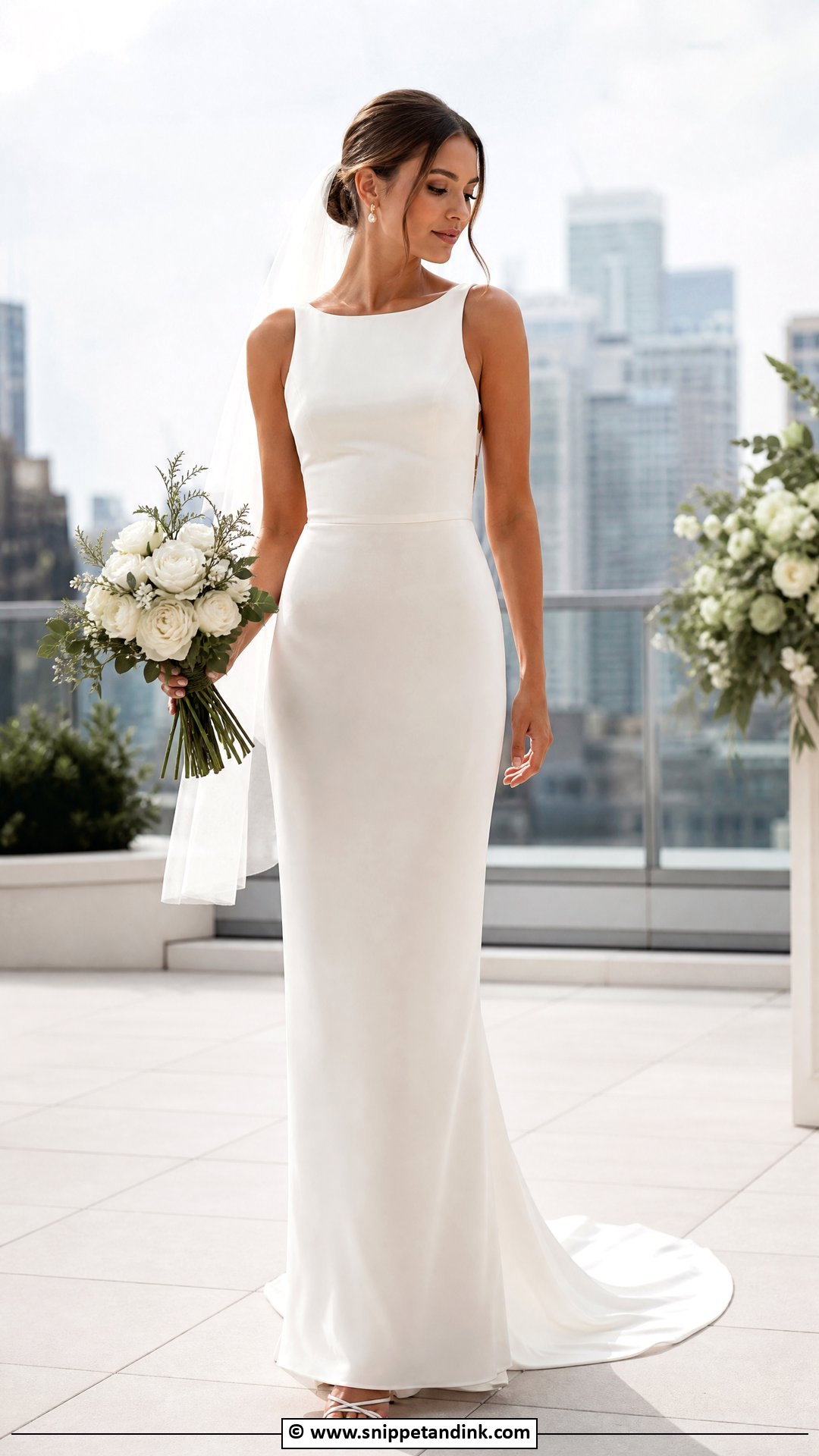 Column Bridal Dress - Snippet and Ink - 35 Bridal Dress Ideas