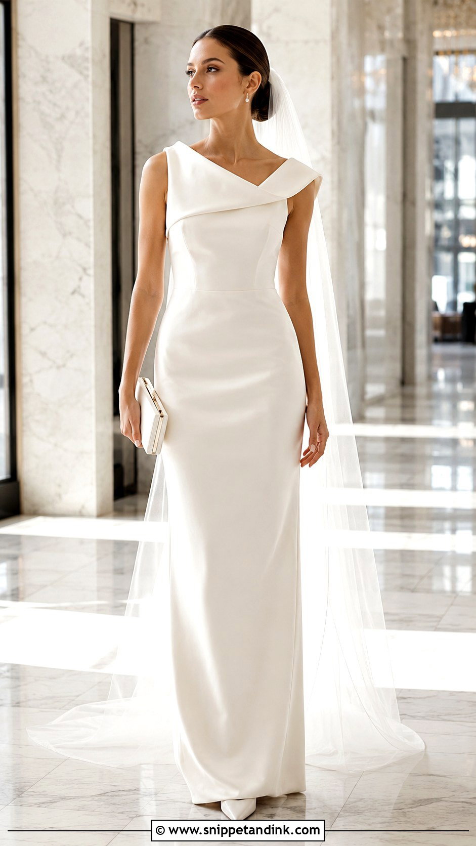Column Bridal Gown - Snippet and Ink - 25 Bridal Gown Styles