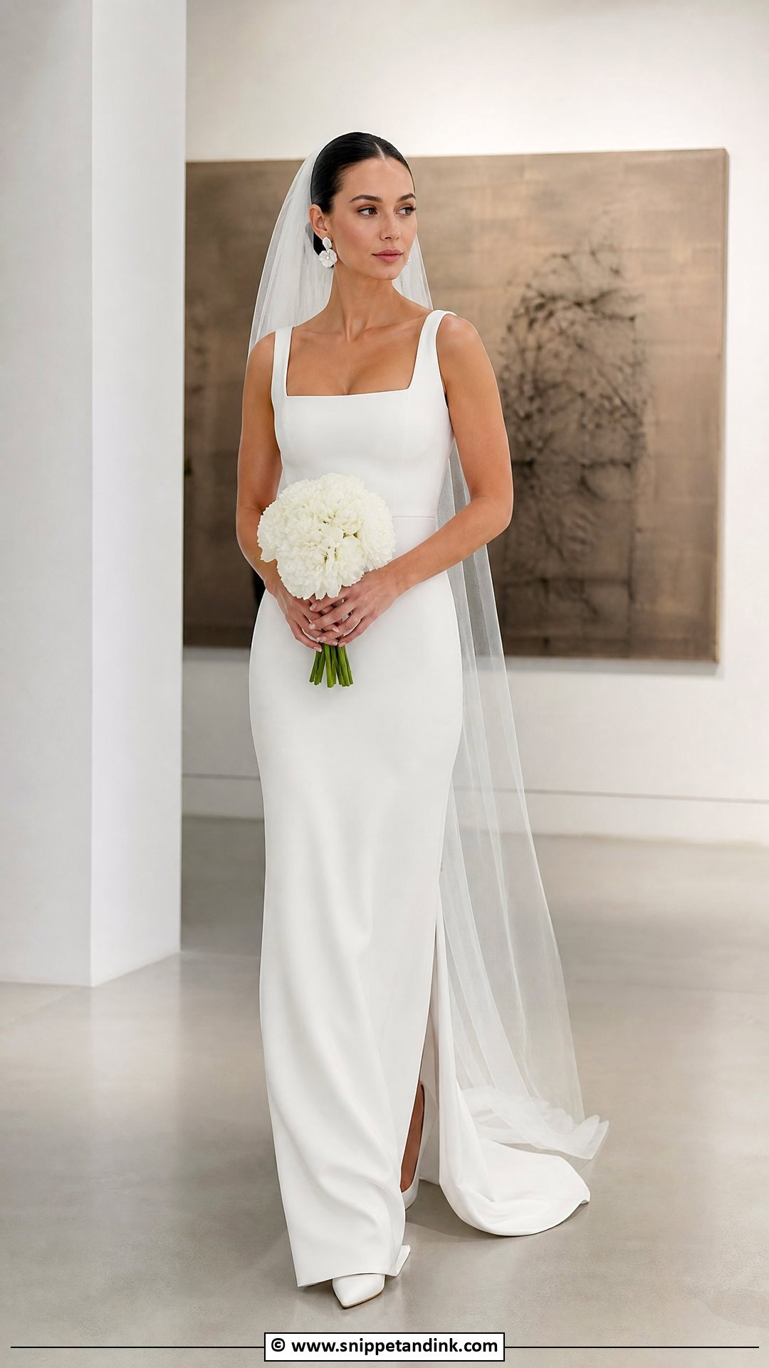 Column Bridal Gown - Snippet and Ink - 35 Bridal Gowns