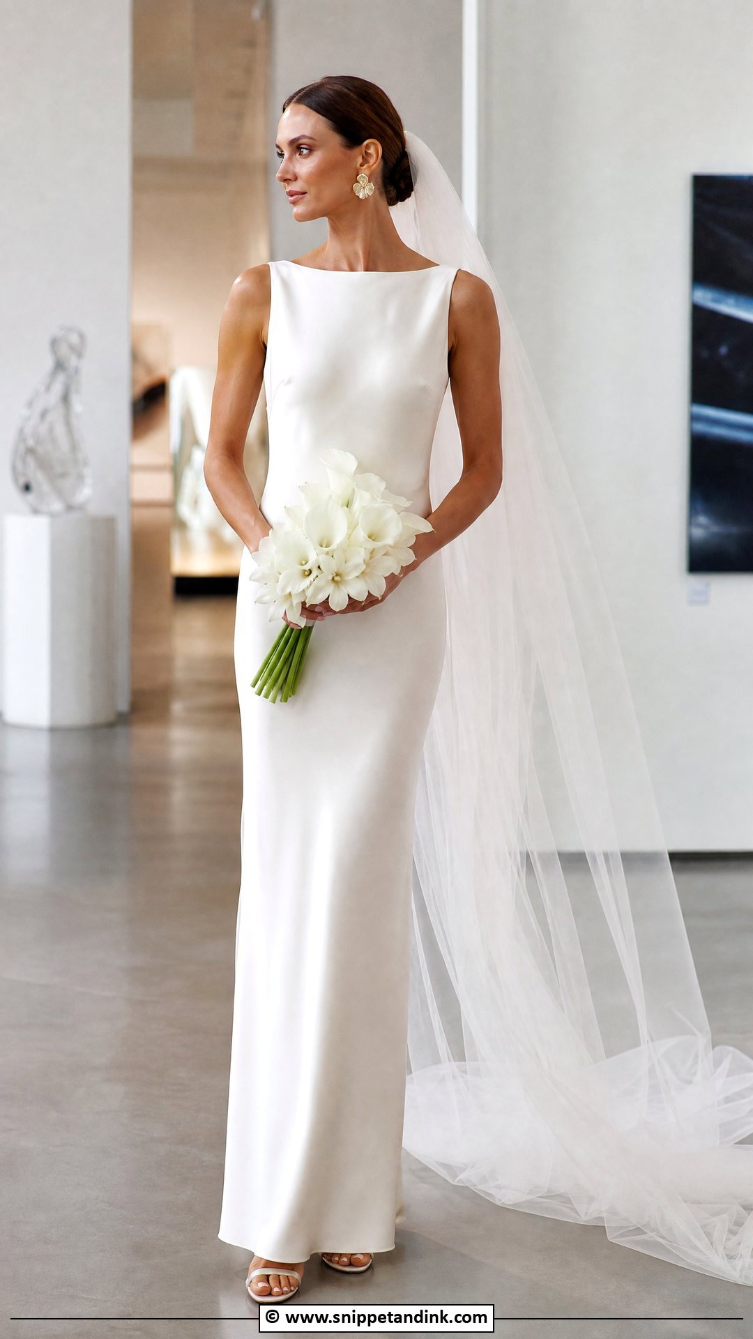 Column Bride Dress - Snippet and Ink - 35 Bride Dresses