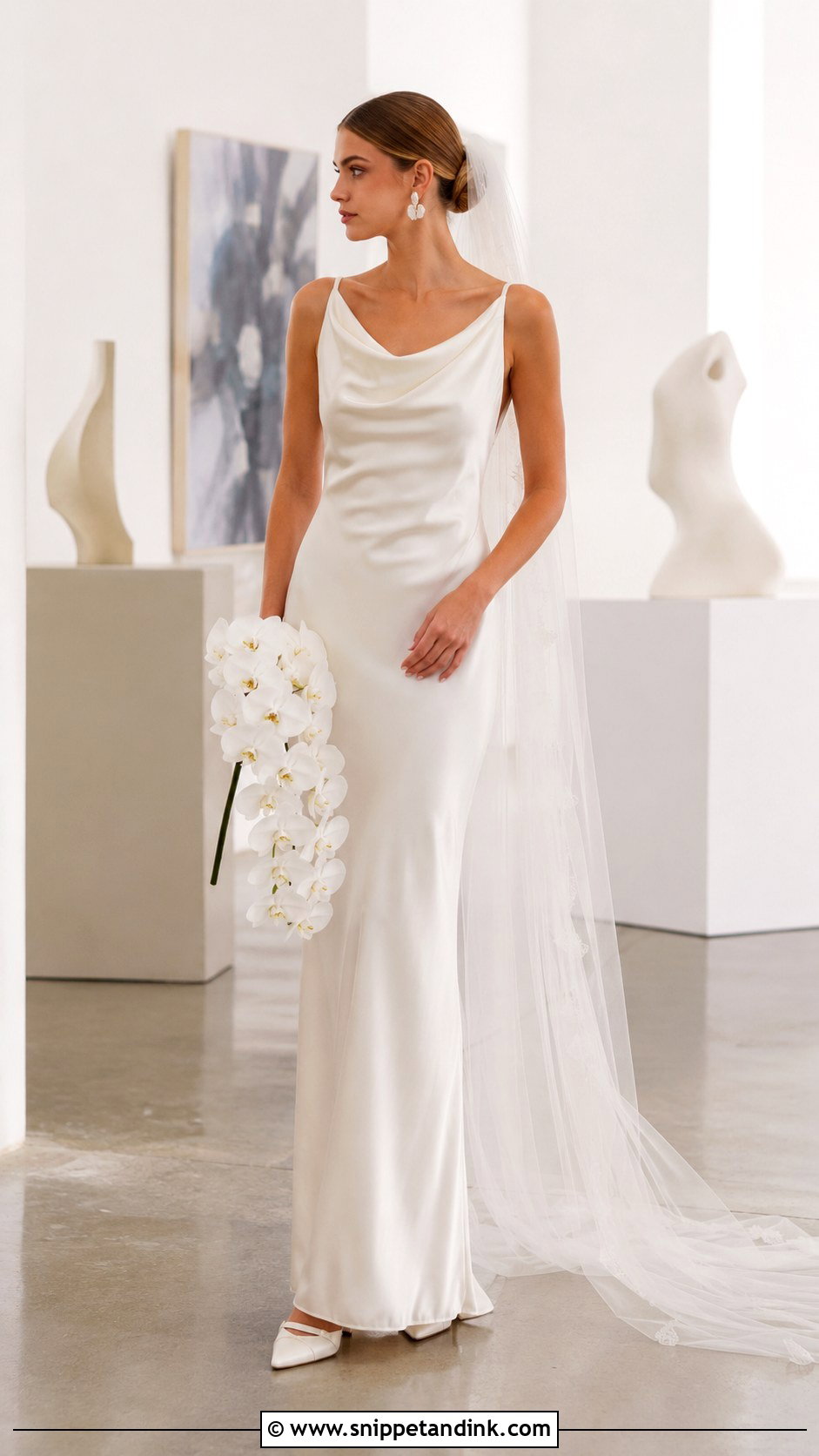 Column Floor Length Wedding Dress - Snippet and Ink - 20 Floor Length Wedding Dress Ideas