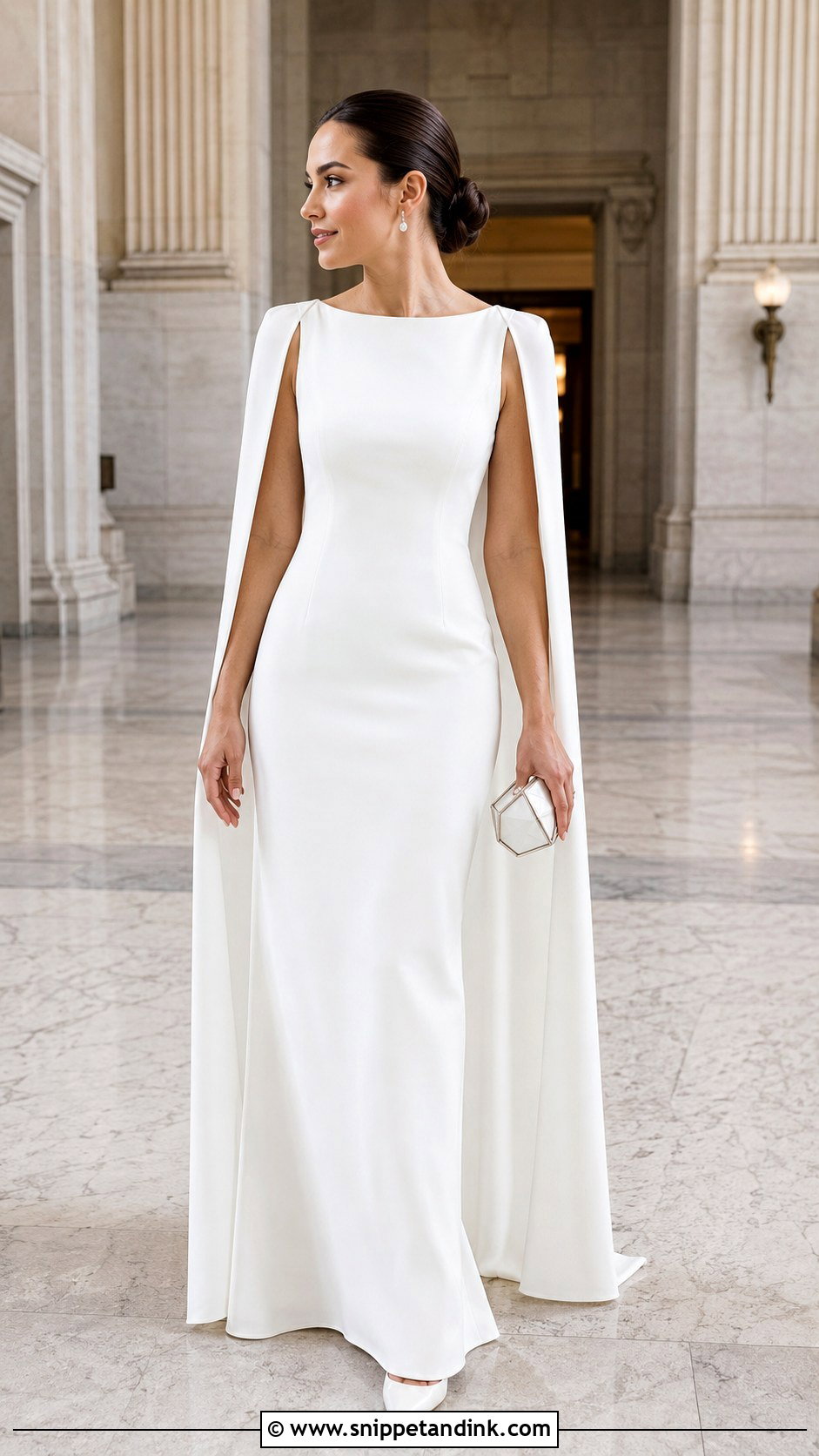 Column Maxi City Hall Wedding Dress - Snippet and Ink - 20 City Hall Wedding Dress Civil Ceremony Outfit Ideas
