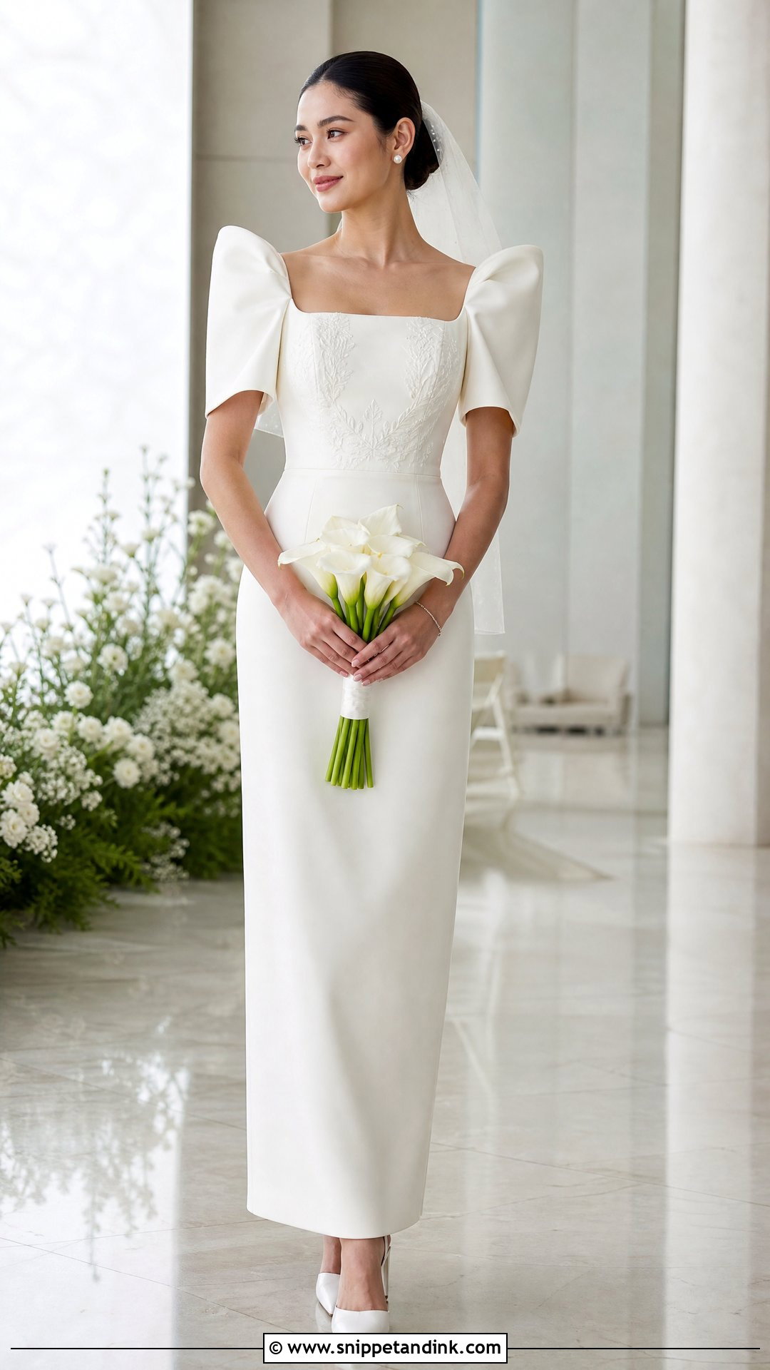 Column Terno Wedding Dress - Snippet and Ink - 20 Philippine Wedding Dress Ideas