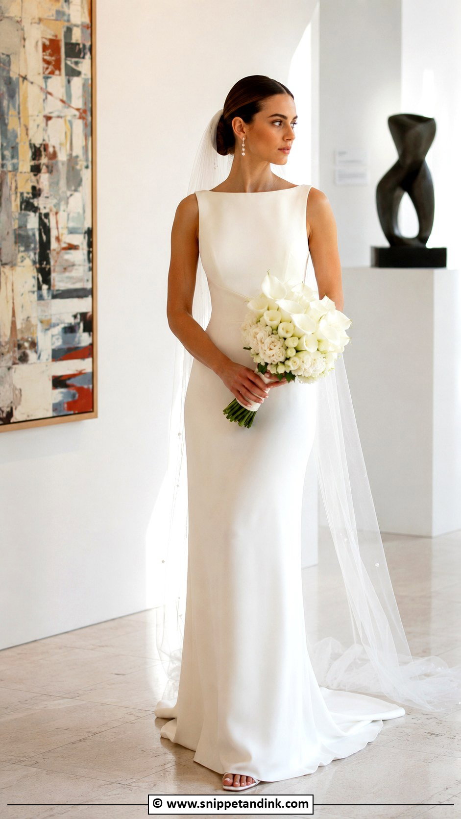 Column Wedding Dress - Snippet and Ink - 30 Classy Timeless Wedding Dress Ideas