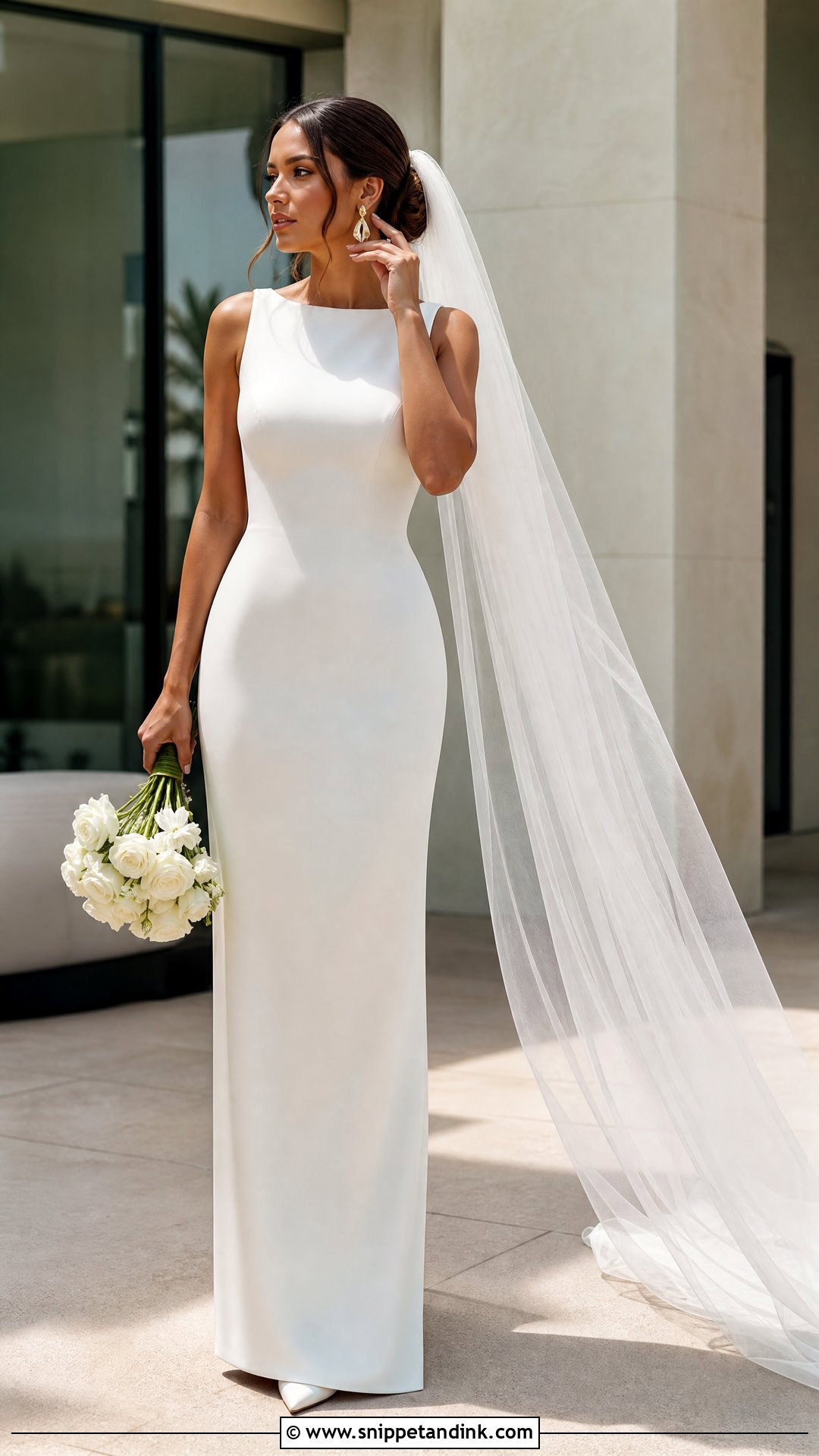 Column Wedding Dress - Snippet and Ink - 25 Las Vegas Wedding Dresses