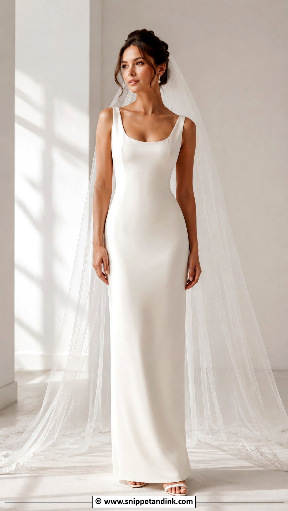 Column Wedding Dress - Snippet and Ink - 30 Simple Timeless Wedding Dress Ideas