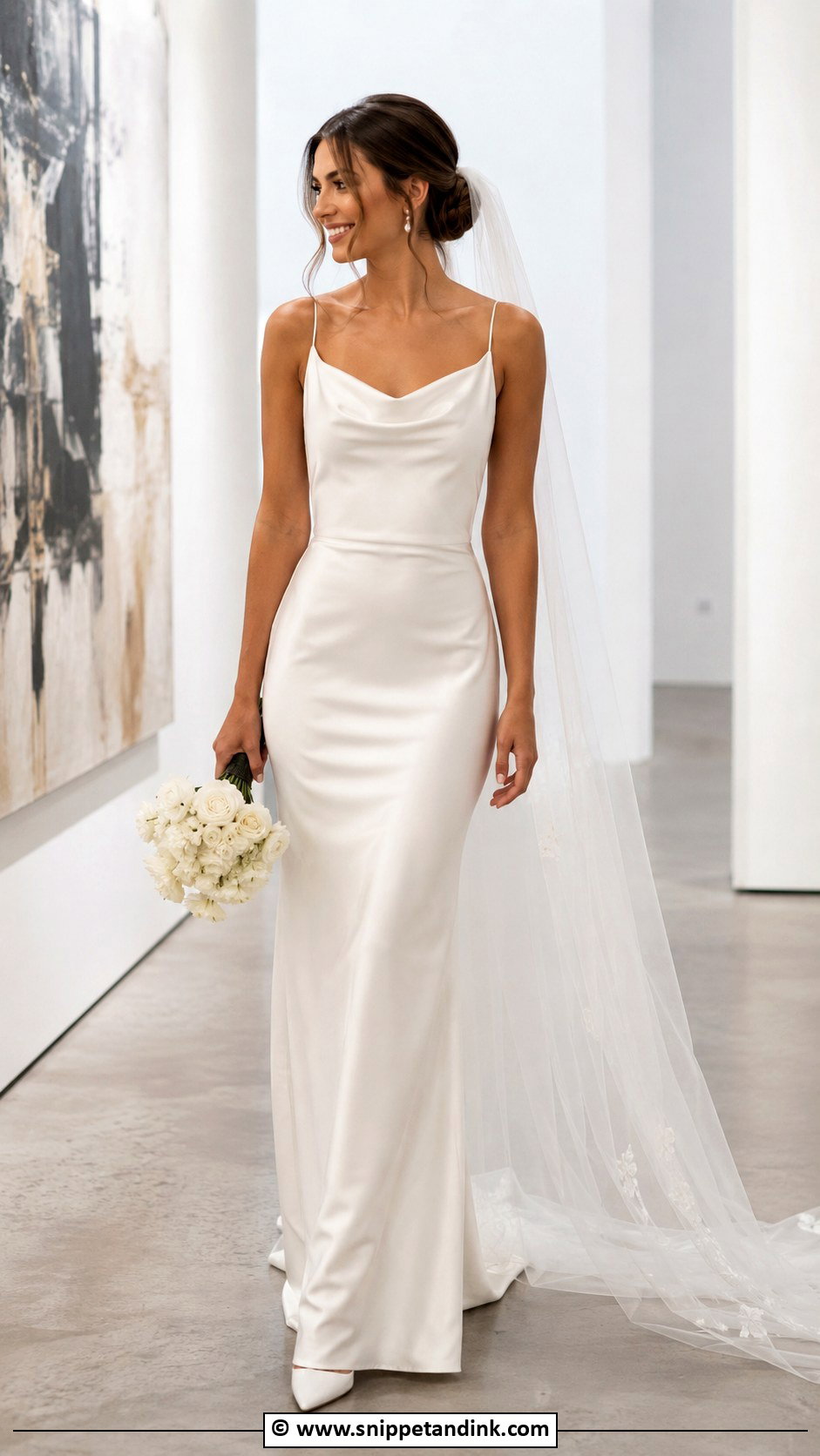 Column Wedding Dress - Snippet and Ink - 30 Timeless Elegant Wedding Dress Ideas