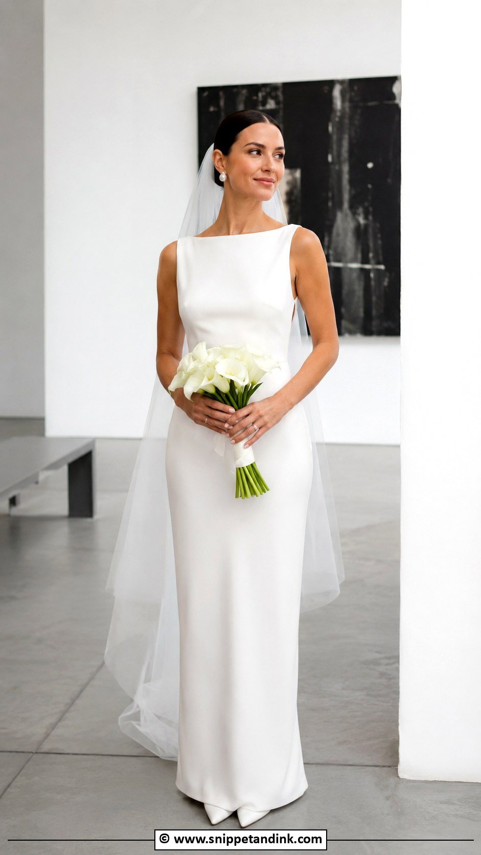 Column Wedding Dress - Snippet and Ink - 30 Wedding Dresses 2024