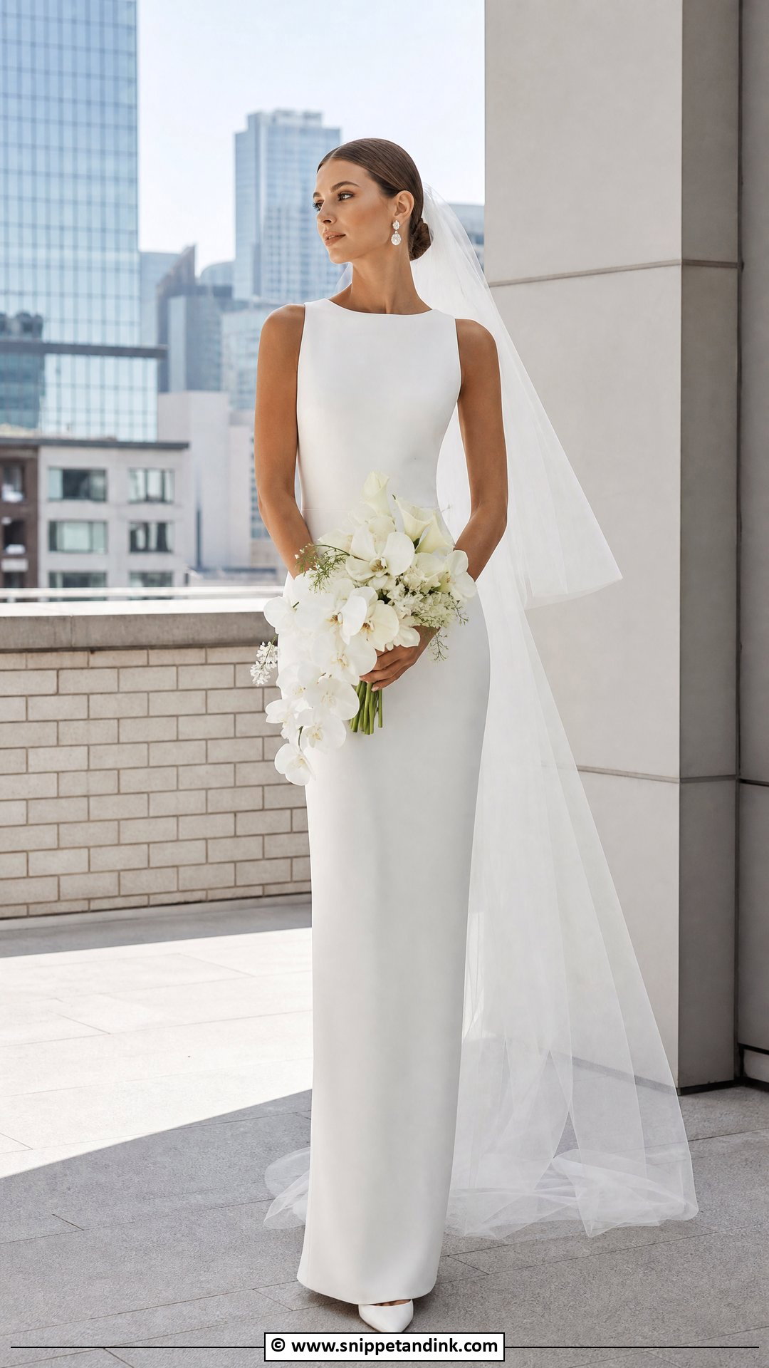 Column Wedding Dress - Snippet and Ink - 35 Dream Wedding Dresses