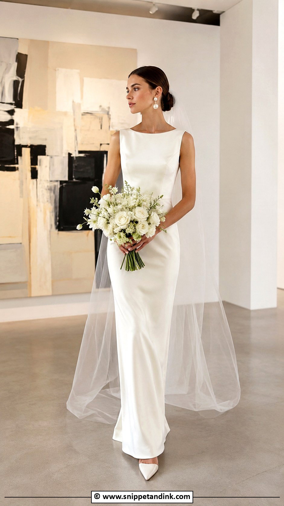 Column Wedding Dress - Snippet and Ink - 35 Timeless Wedding Dress Ideas