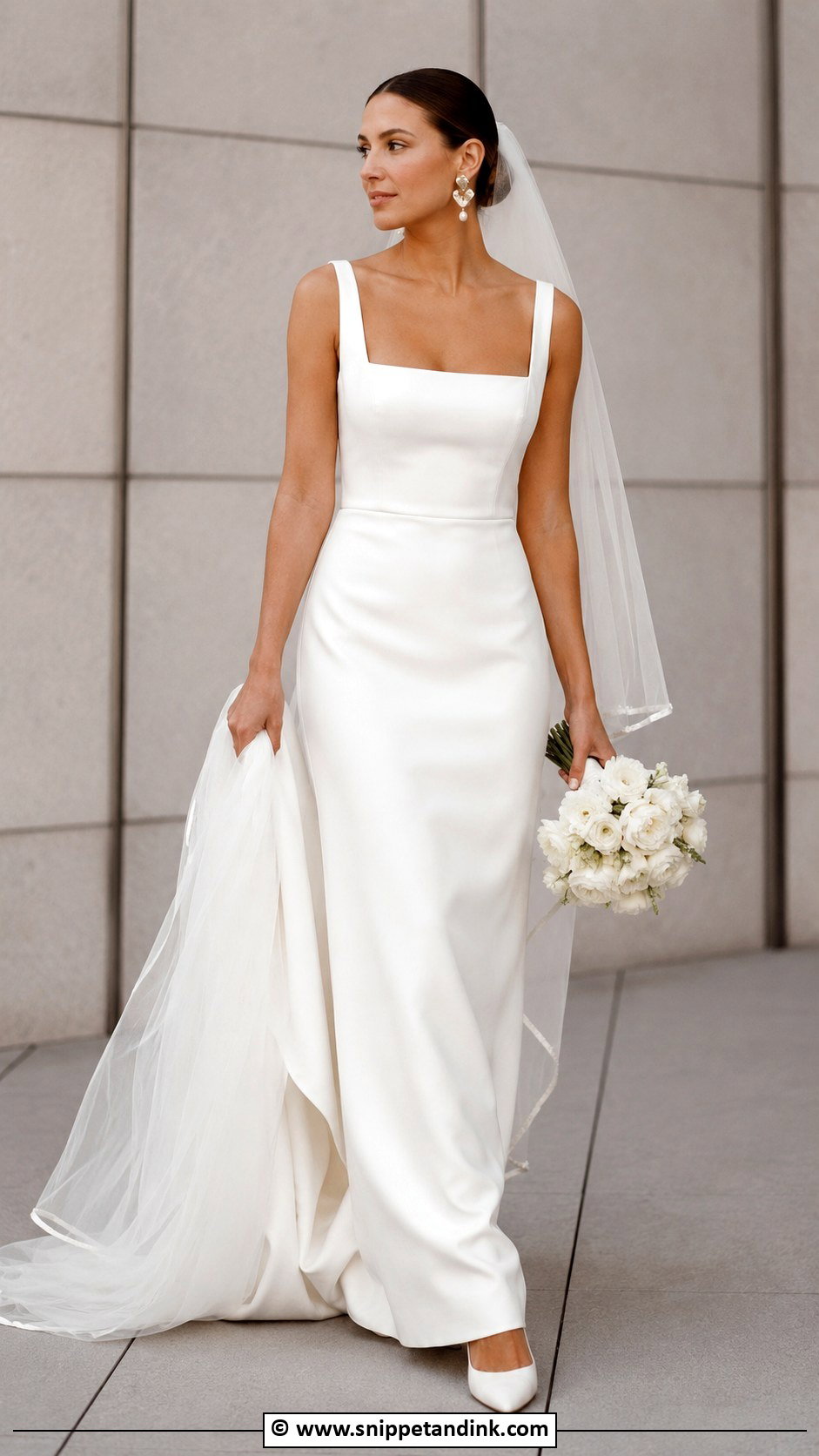 Column Wedding Dress - Snippet and Ink - 35 Wedding Dress Styles