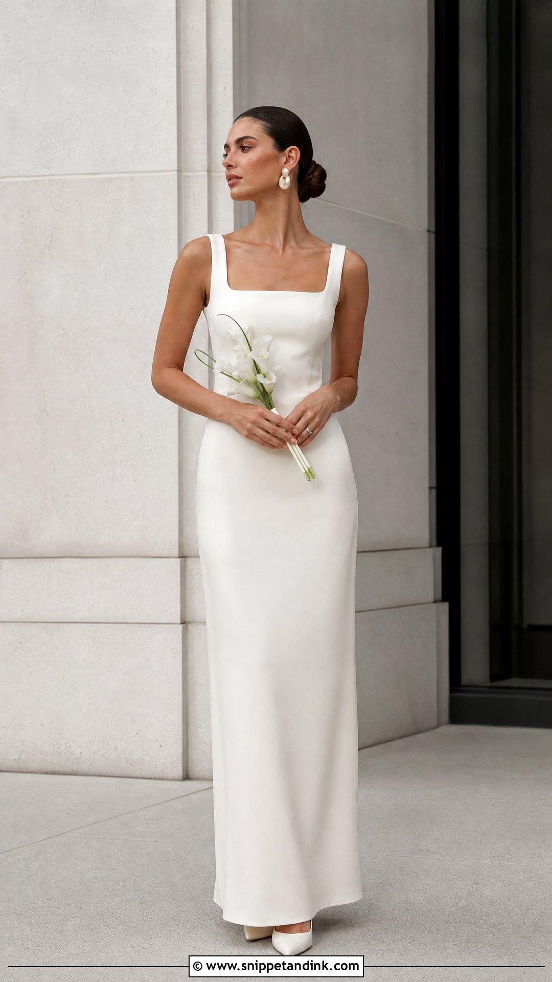Column Wedding Dress - Snippet and Ink - 25 Different Wedding Dresses