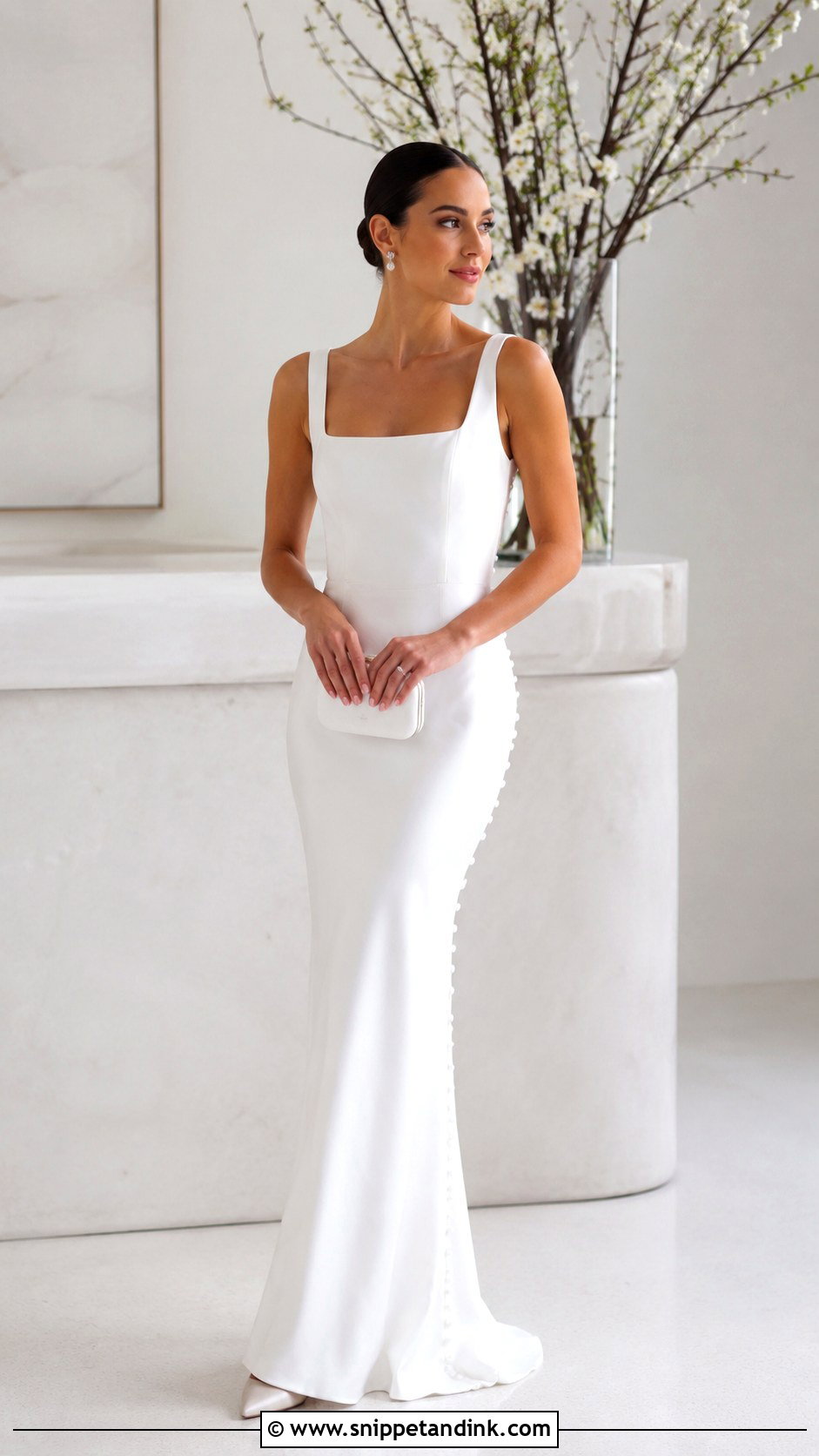 Column Wedding Dress For Short Brides - Snippet and Ink - 30 Wedding Dresses for Short Brides