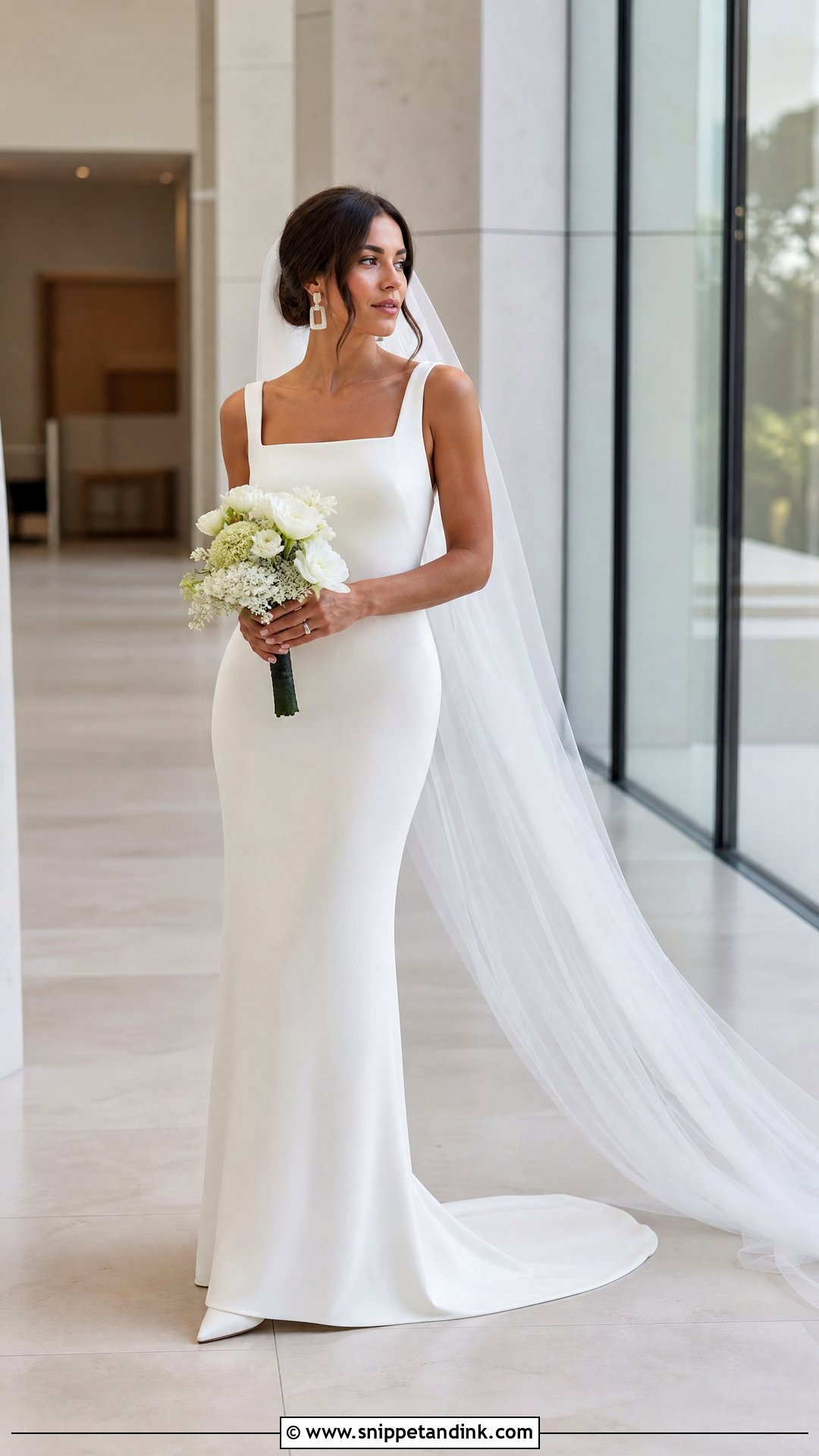 Column Wedding Gown Bride Outfit - Snippet and Ink - 20 Outfits for Bride