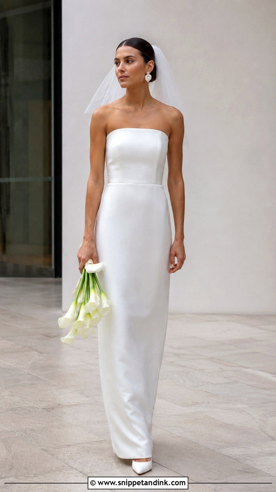 Column Wedding Gown - Snippet and Ink - 25 Wedding Gown Styles