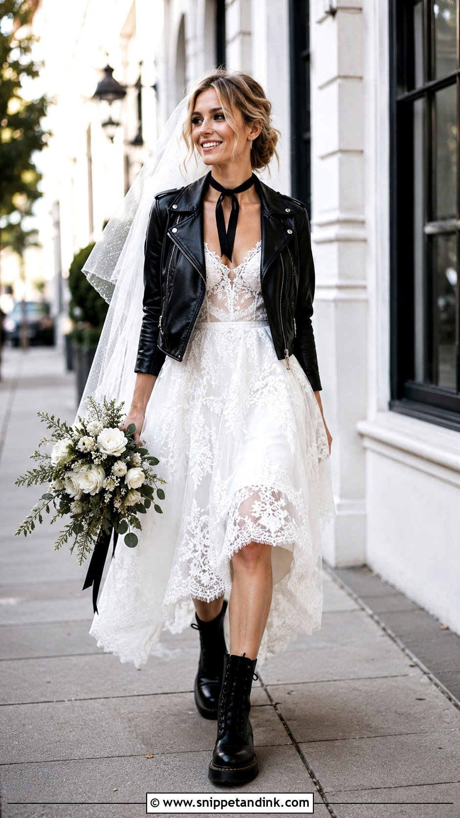 Combat Boot Punk Wedding Dress - Snippet and Ink - 25 Punk Wedding Dress Ideas
