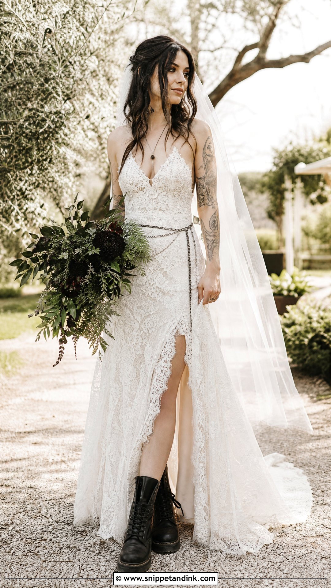 Combat Boots Grunge Wedding Dress - Snippet and Ink - 25 Grunge Wedding Dress Ideas