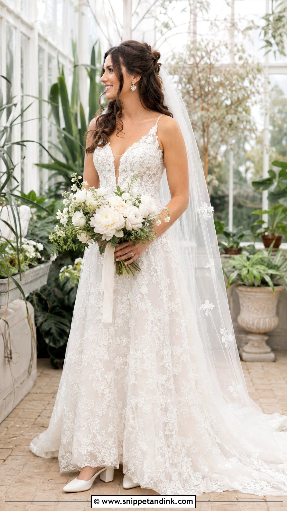 Como Floral A Line Wedding Dress - Snippet and Ink - 20 Grace Loves Lace Wedding Dress Ideas