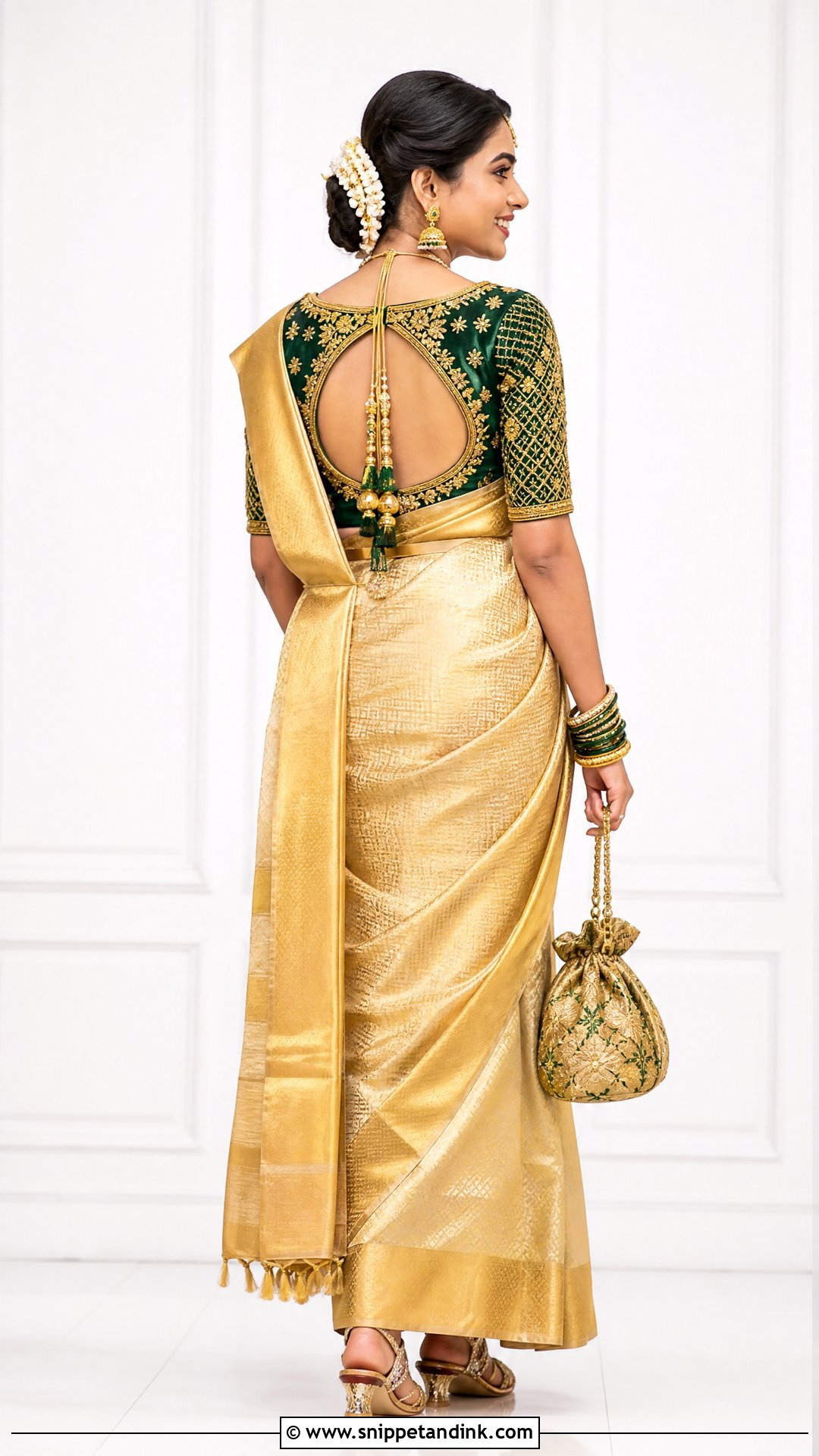 Contrast Aari Work Bridal Blouse - Snippet and Ink - 25 Bridal Aari Work Ideas