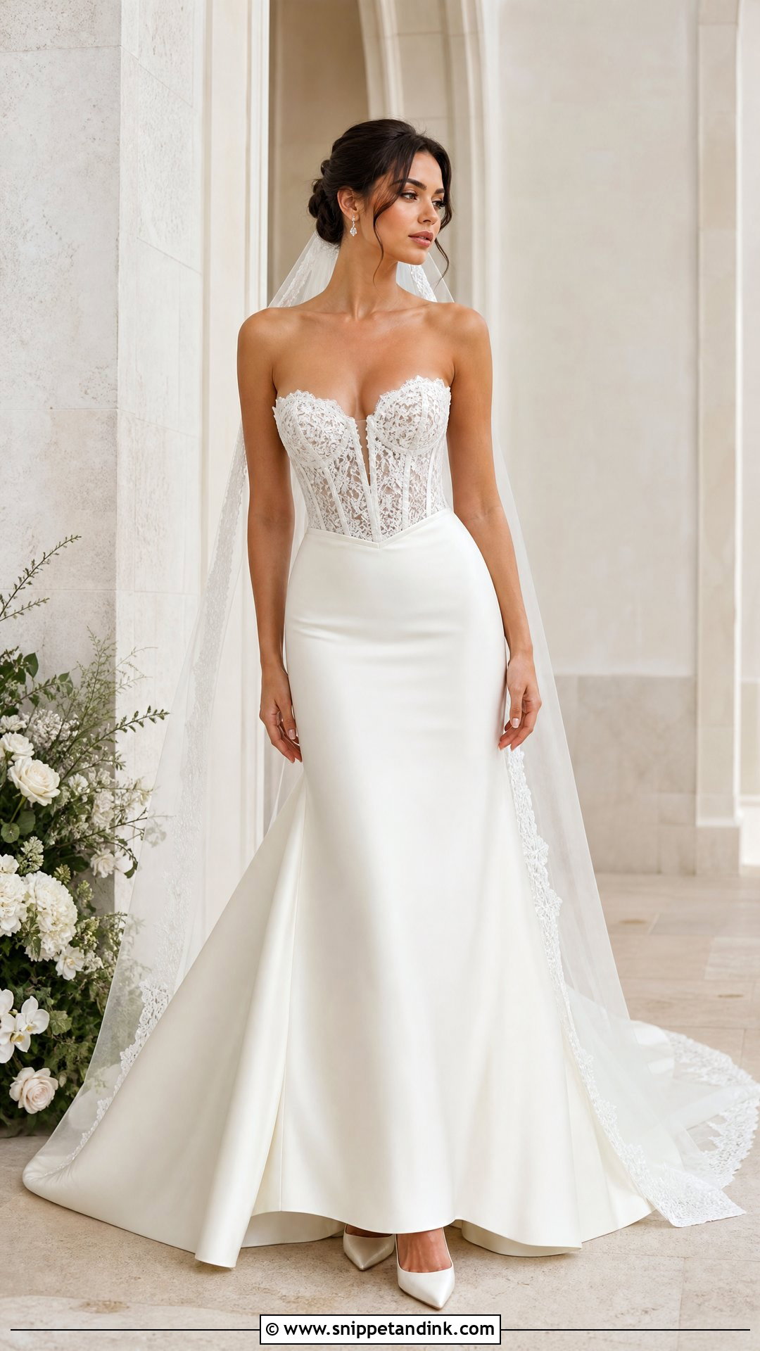 Contrasting Fabric Bridal Gown - Snippet and Ink - 20 2026 Bridal Gowns