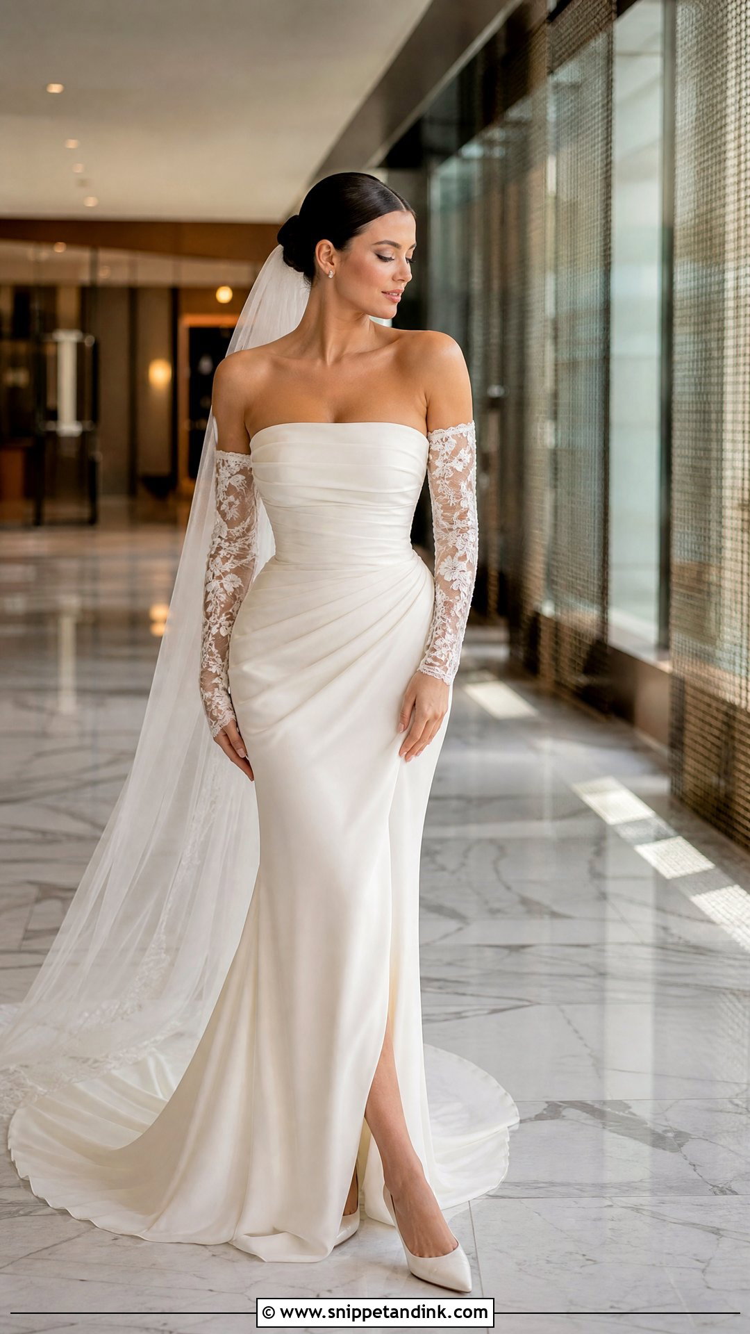 Convertible Bridal Dress With Sleeves - Snippet and Ink - 20 Modern Bridal Dress Ideas