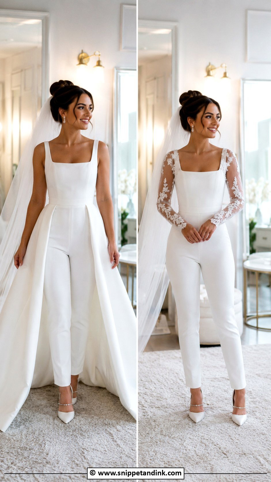 Convertible Bridal Jumpsuit - Snippet and Ink - 25 Jumpsuit Wedding Dress Ideas