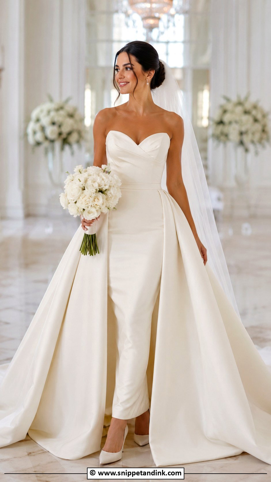 Convertible Bride Gown With Detachable Overskirt - Snippet and Ink - 25 Bride Gowns