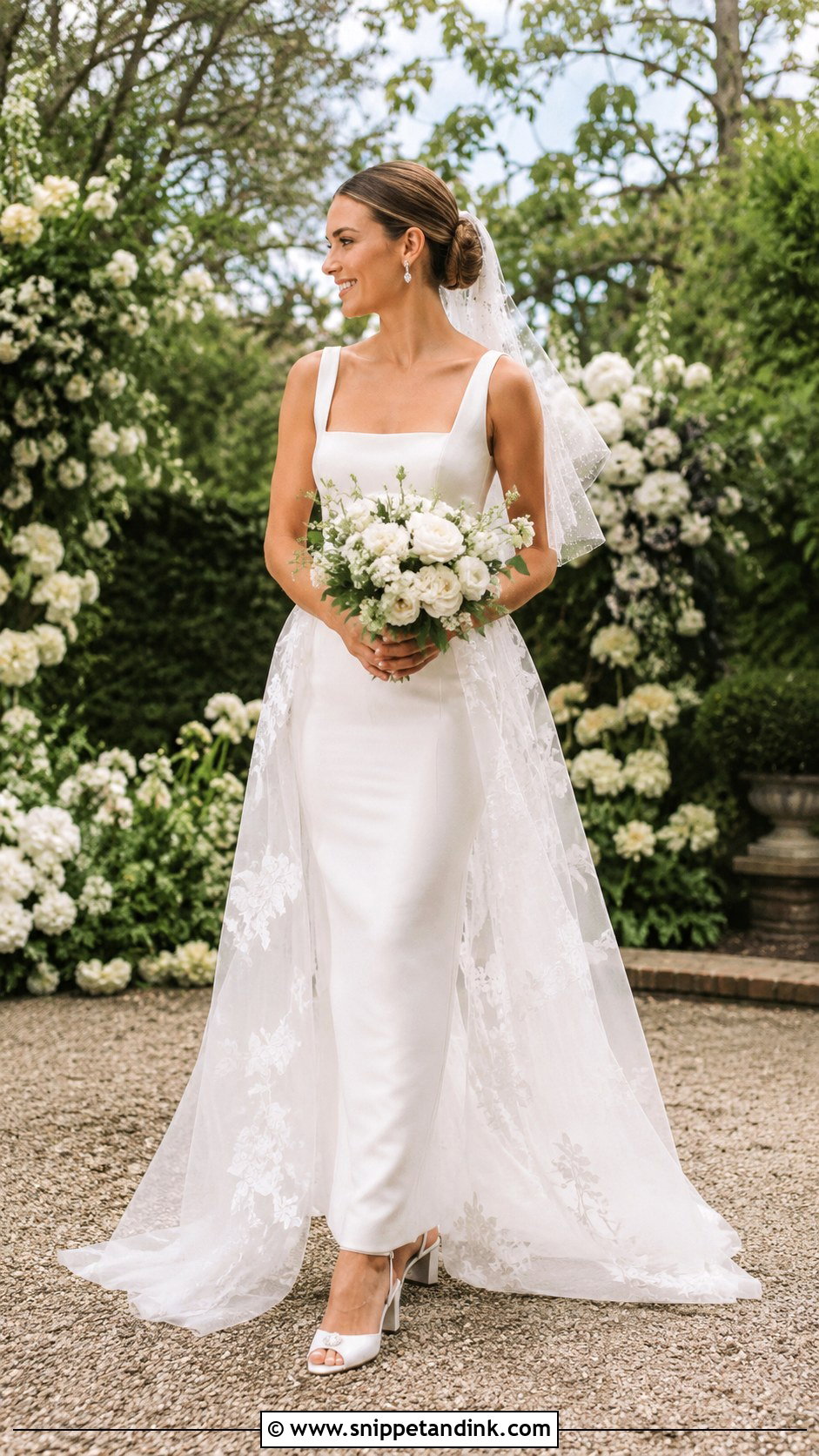 Convertible Garden Party Wedding Dress With Detachable Overskirt - Snippet and Ink - 20 Garden Party Wedding Dress the Bride Ideas