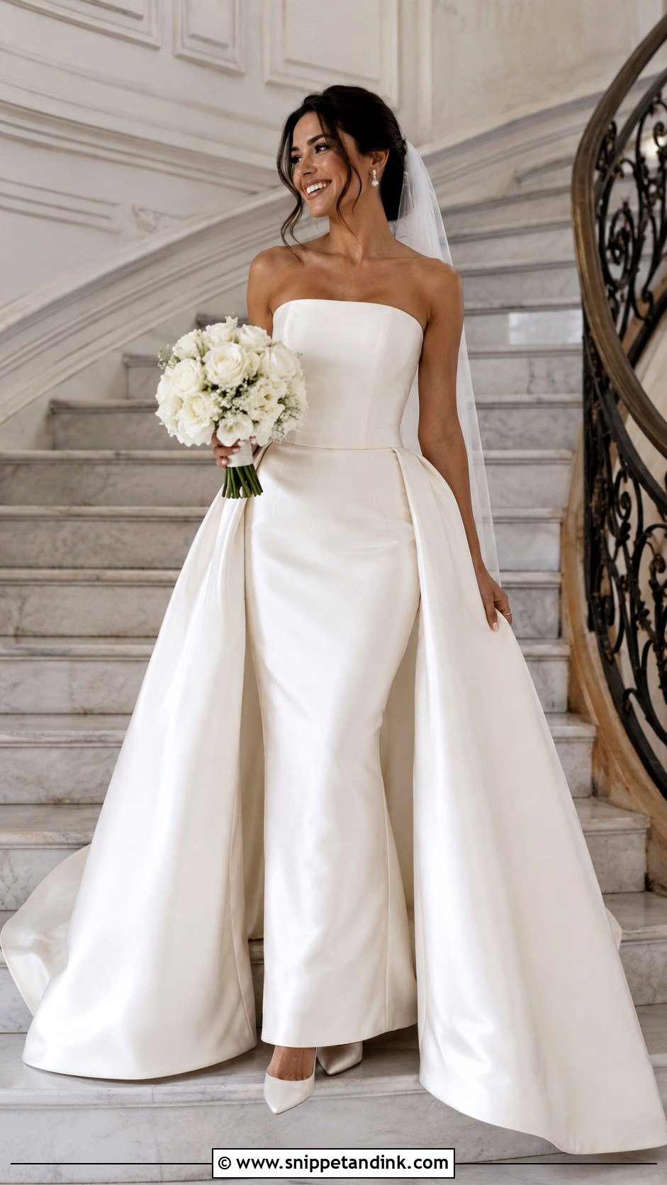 Convertible Overskirt Bridal Gown - Snippet and Ink - 20 2024 Bridal Gowns